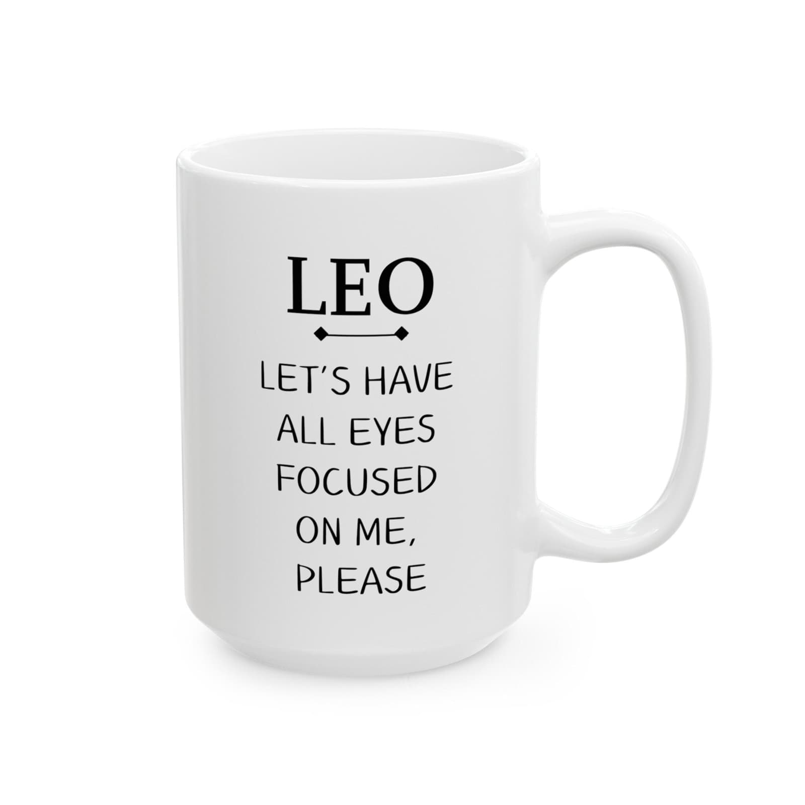 Funny Leo White Ceramic Zodiac Mug