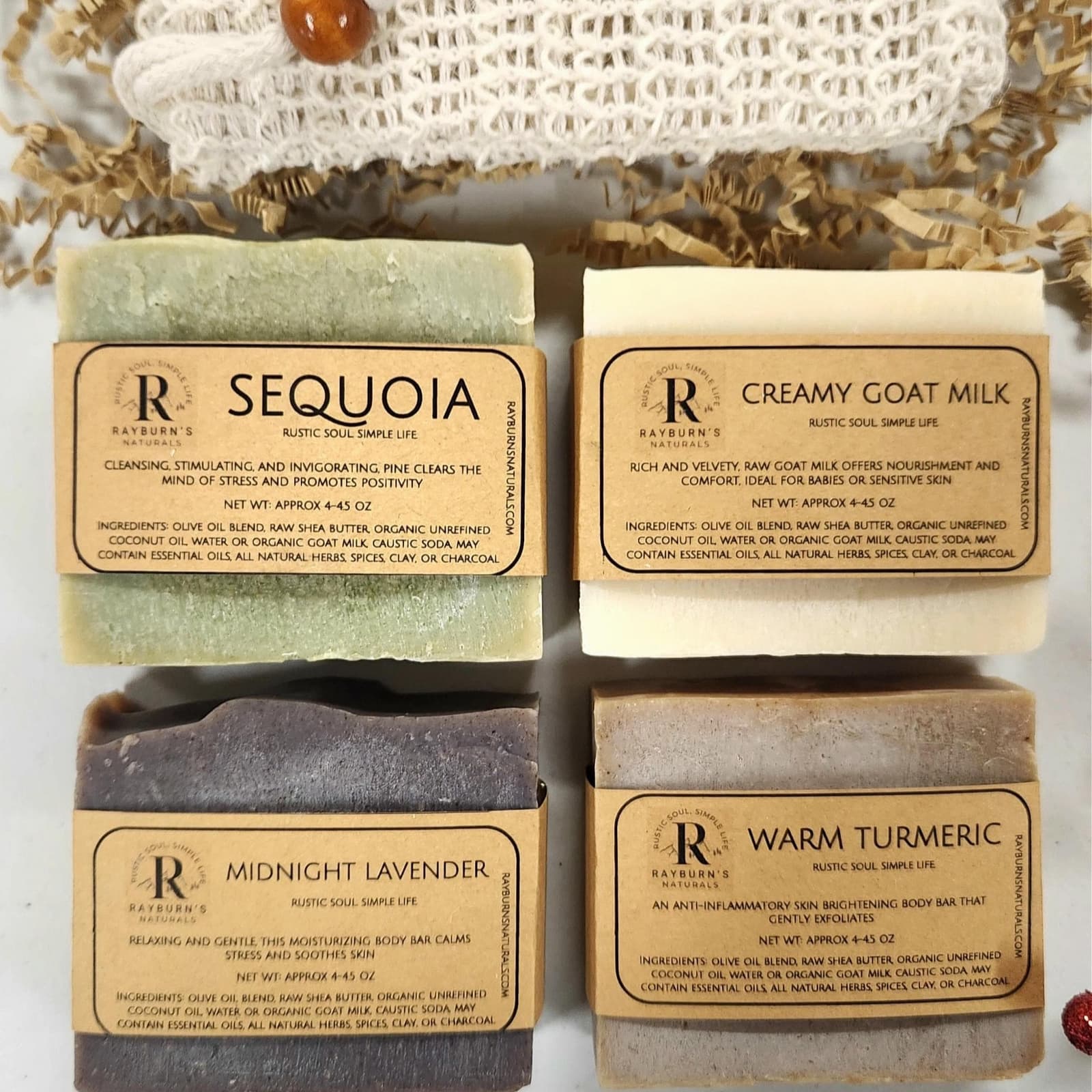 Caja de regalo con jabones naturales y bolsa de sisal, foto 5