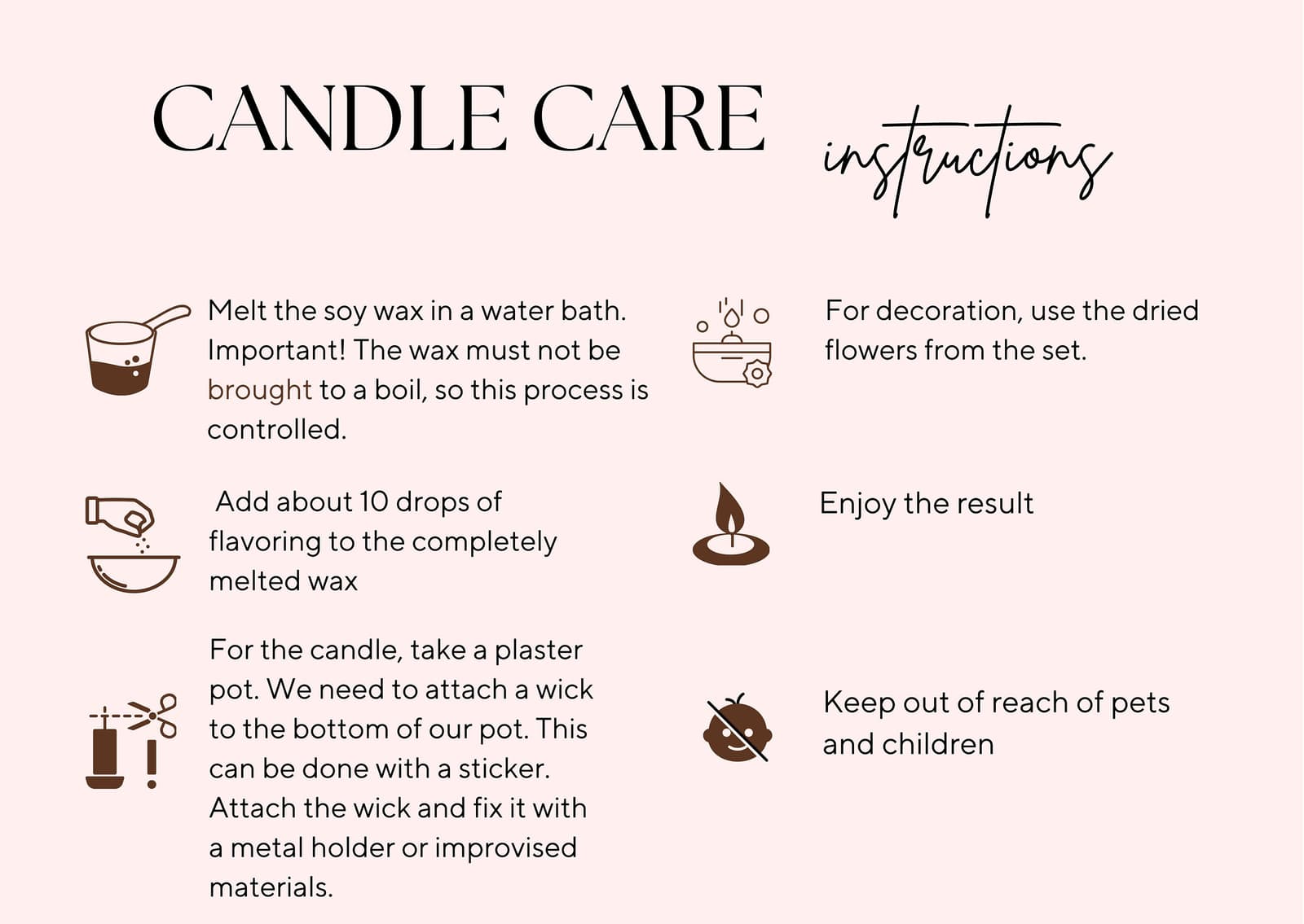 Enjoy Your Handcrafted Candles Safely with Our Size M Candle Making Kit