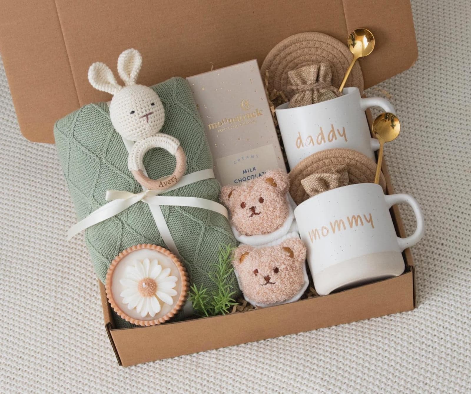 Caja de regalo para nuevos papás y bebé, foto 2