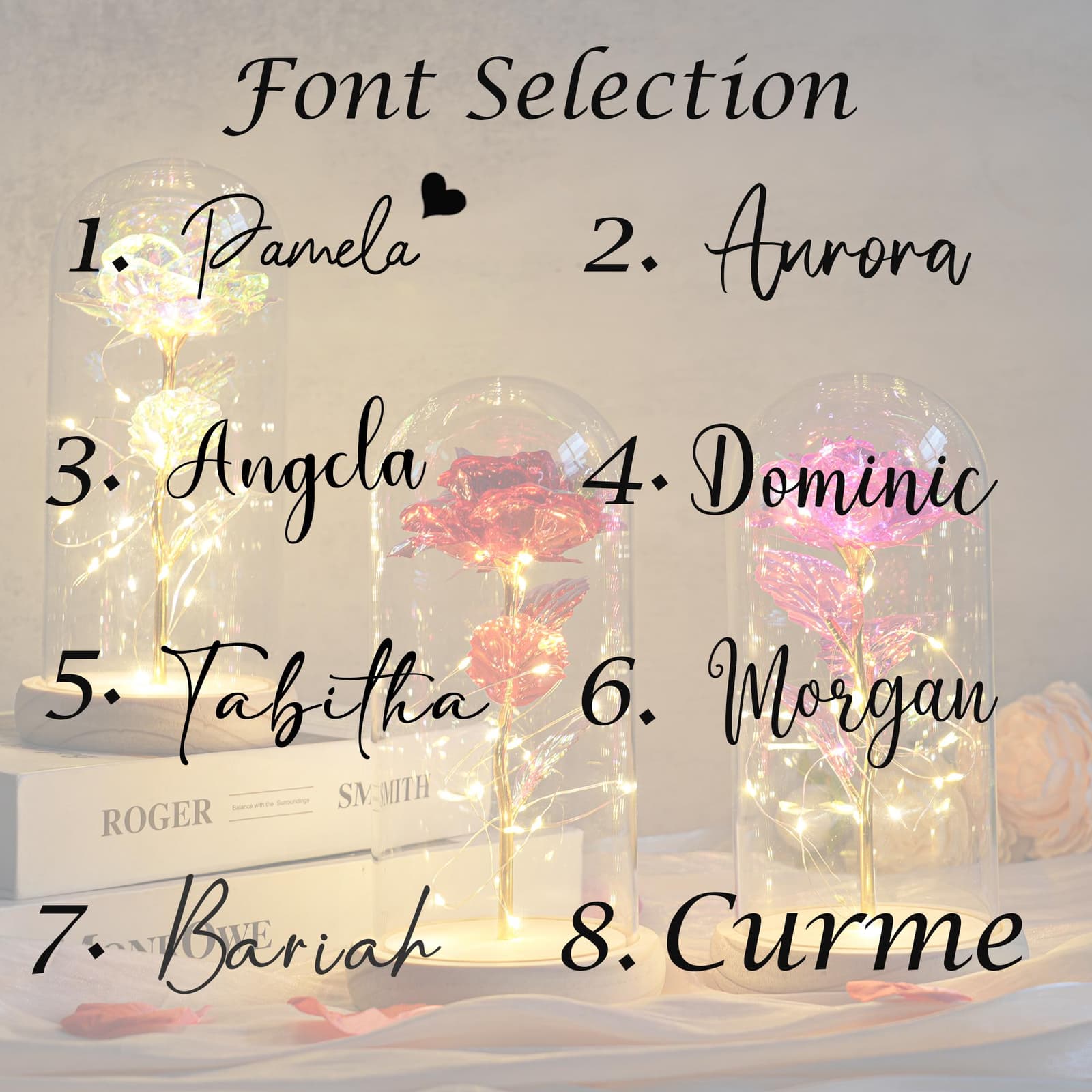 Cúpula de rosa LED personalizada, foto 6