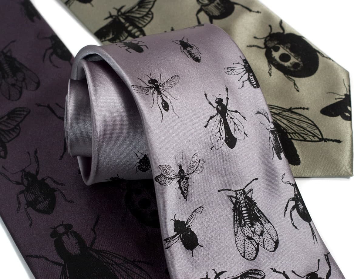 Corbata con estampado de insectos, foto 3