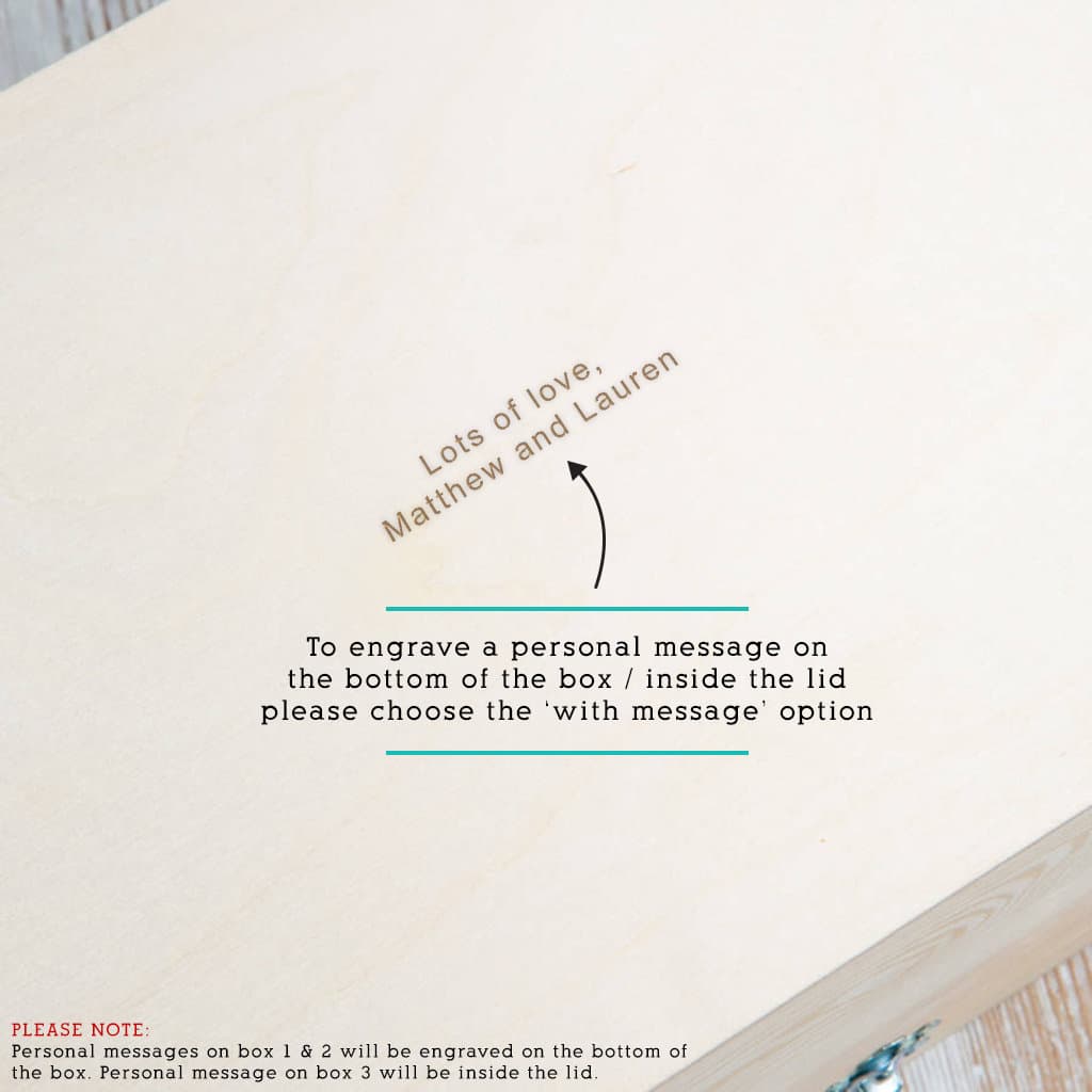 Caja de madera personalizada para recuerdos de bebé, foto 4