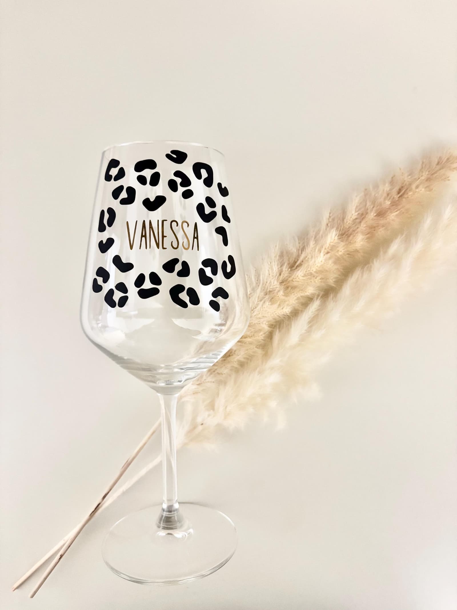 Copa de vino personalizada con diseño de leopardo, foto 3