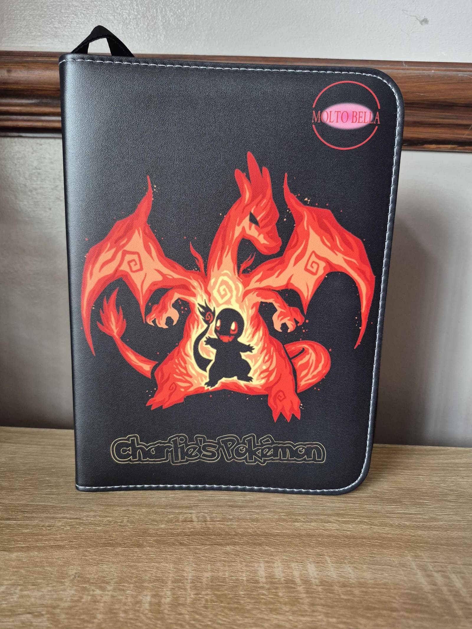 Álbum archivador personalizado de Charizard para cartas Pokémon