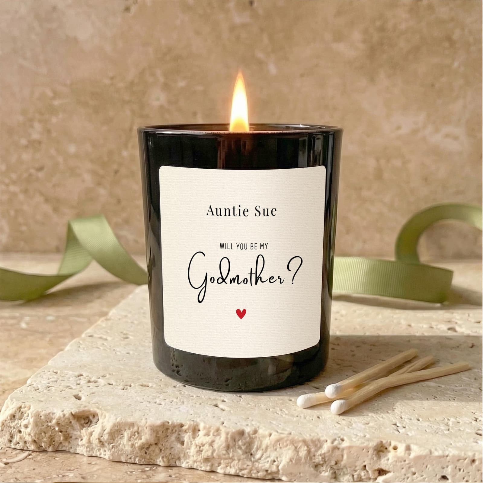 Personalised Will You Be My Godmother Proposal Gift, Custom Auntie Godmother Request Candle,