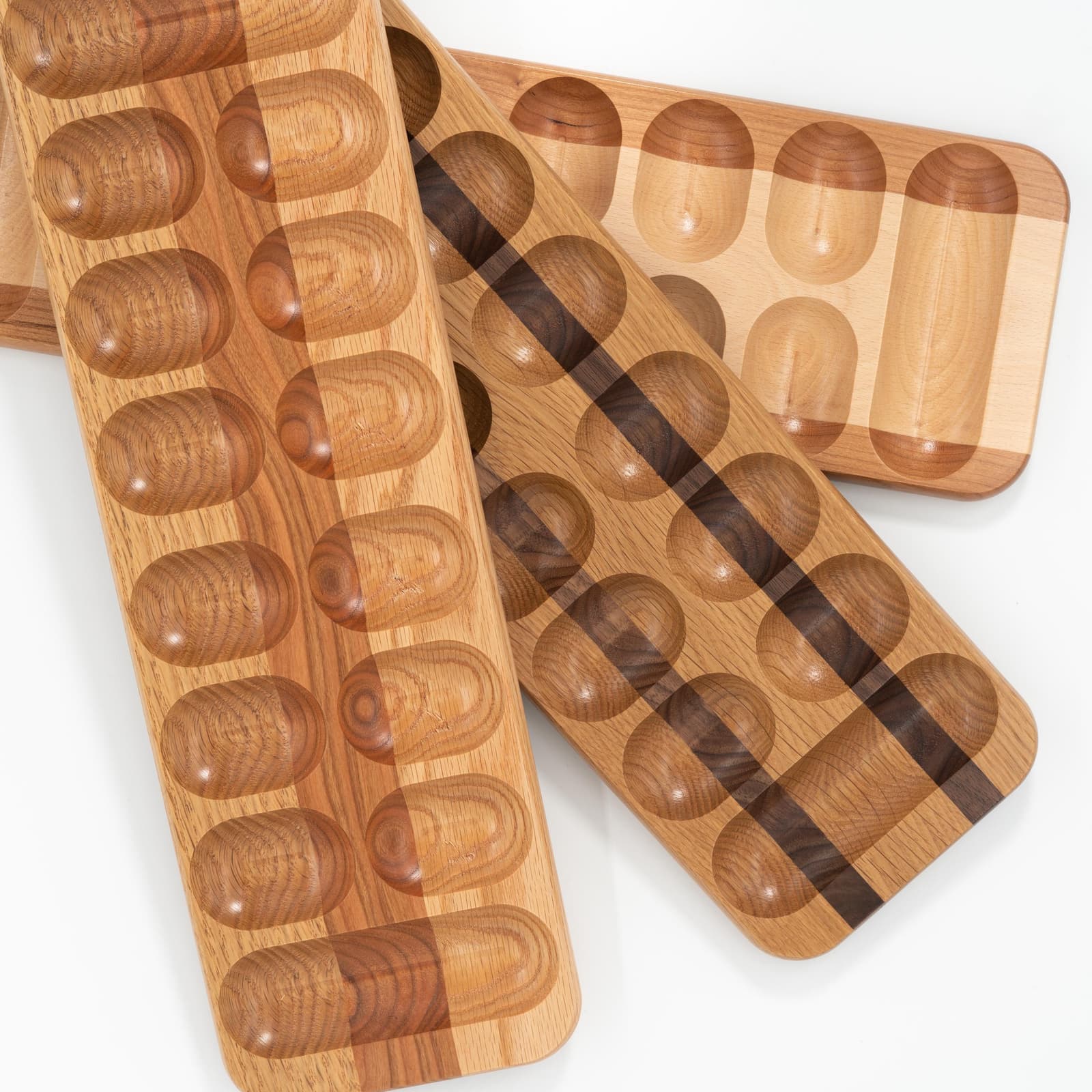 Tablero de Mancala artesanal de madera, foto 7