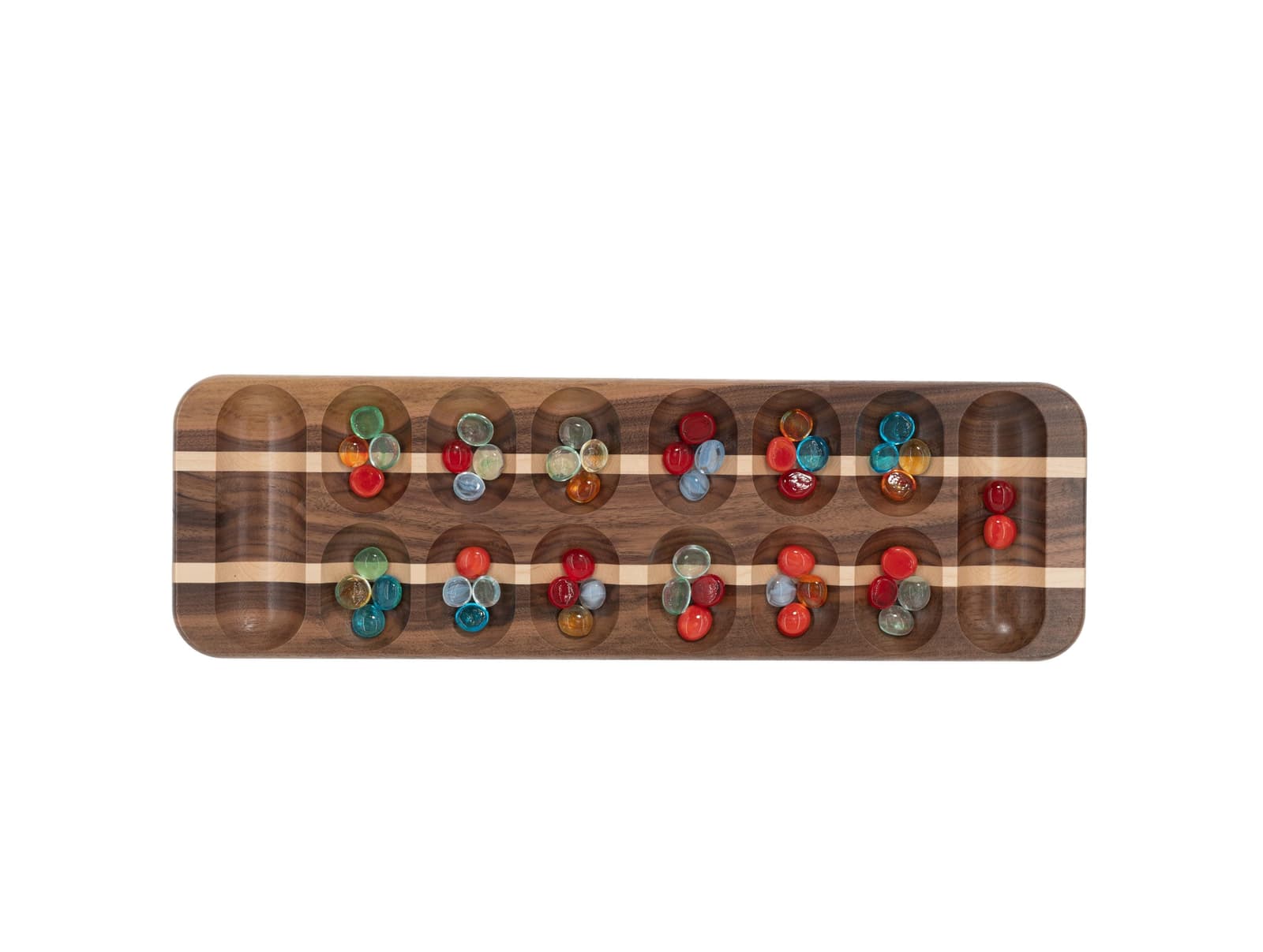 Tablero de Mancala artesanal de madera, foto 8