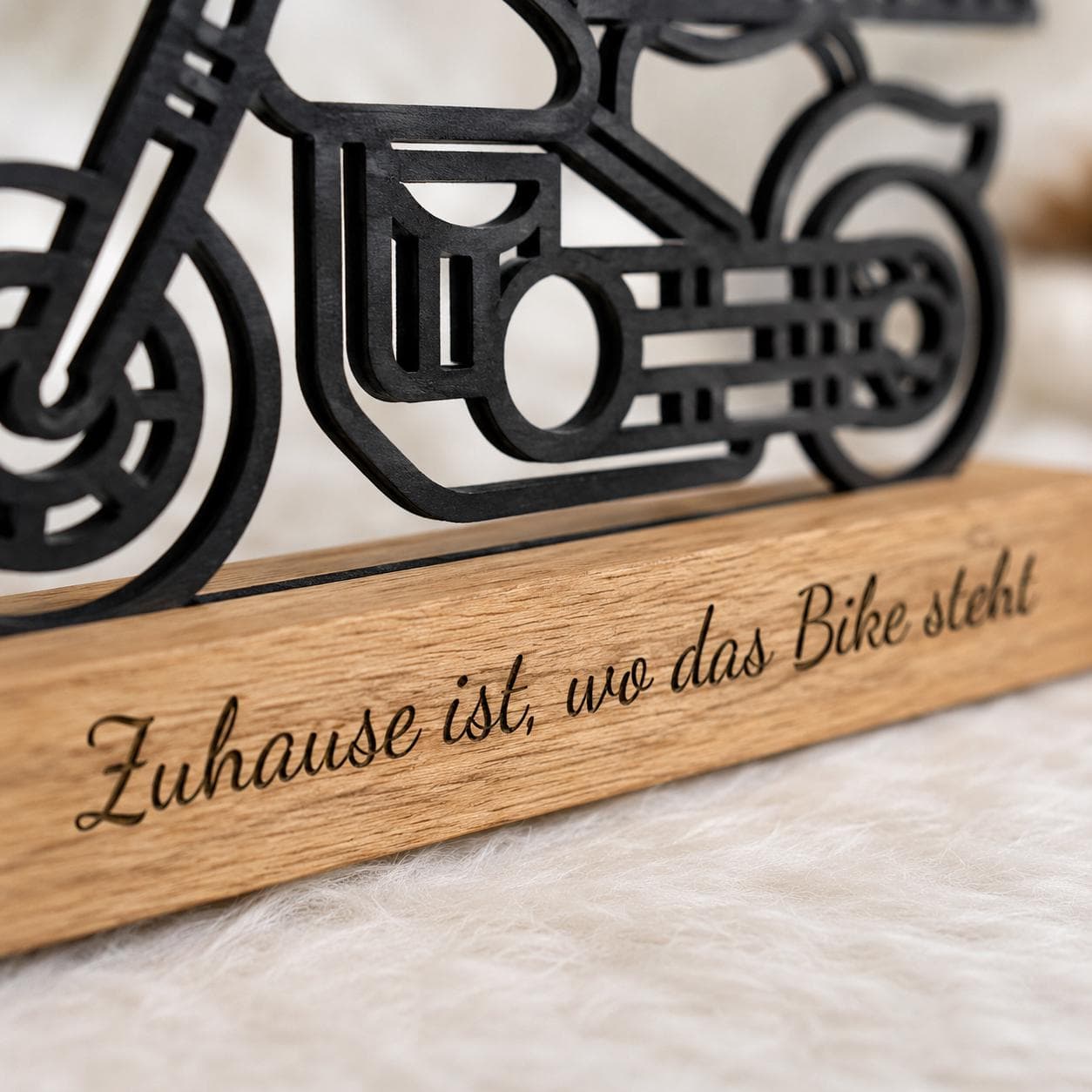 Soporte de madera para moteros personalizado, foto 4