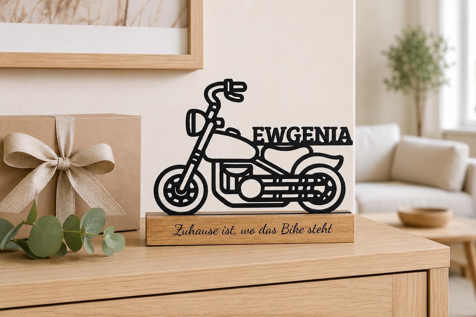 Soporte de madera para moteros personalizado, foto 5