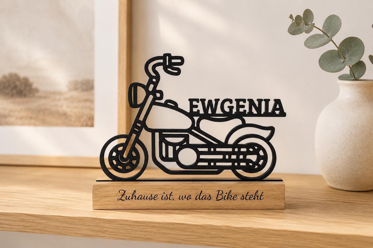 Soporte de madera para moteros personalizado, foto 8