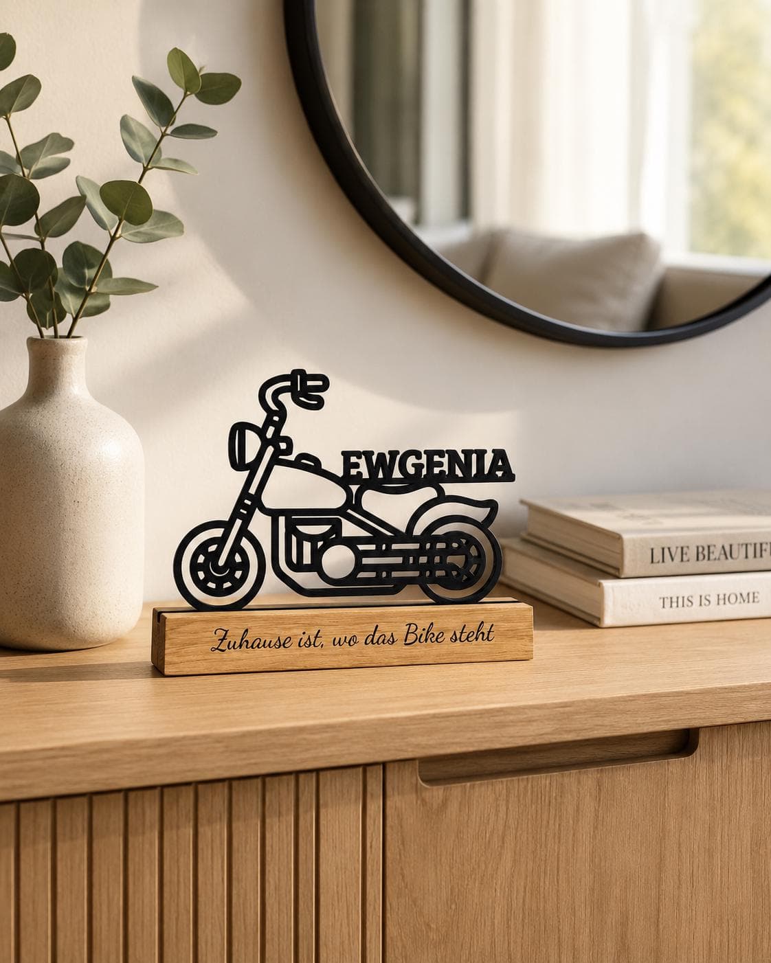 Soporte de madera para moteros personalizado, foto 7