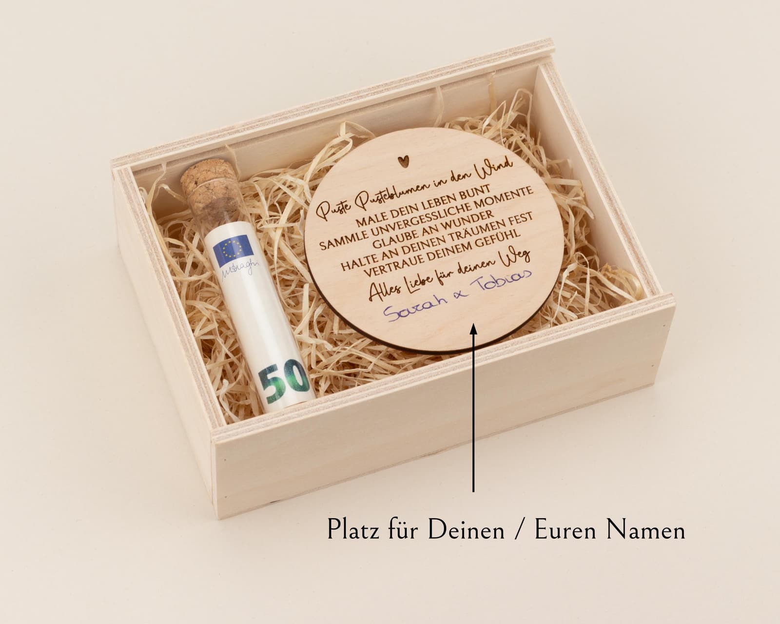 Caja de madera personalizada para bautizo, foto 2