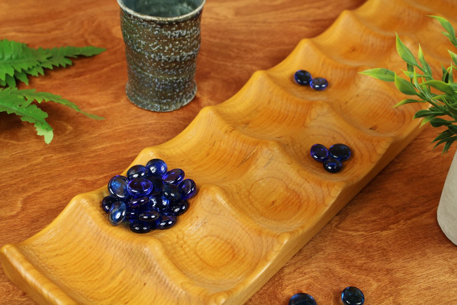 Tablero de Mancala de madera de cerezo, foto 8