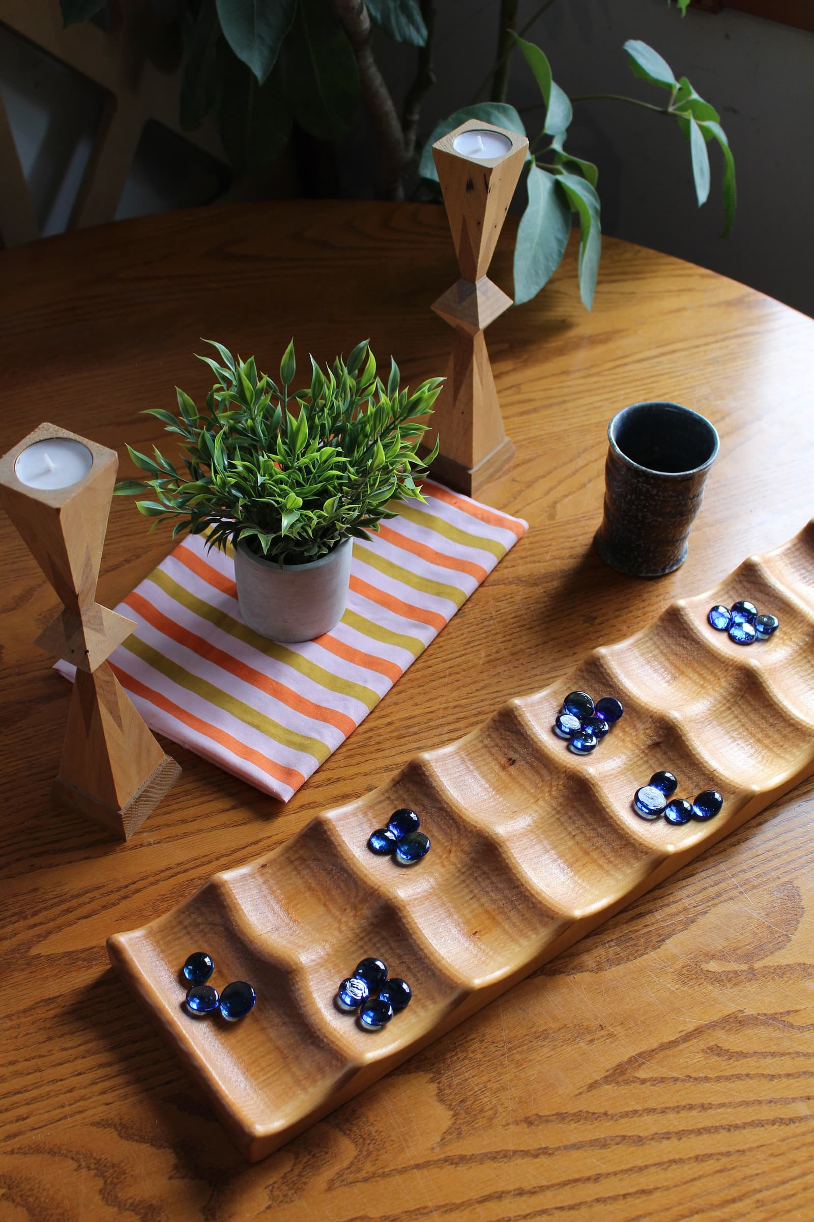 Tablero de Mancala de madera de cerezo, foto 6