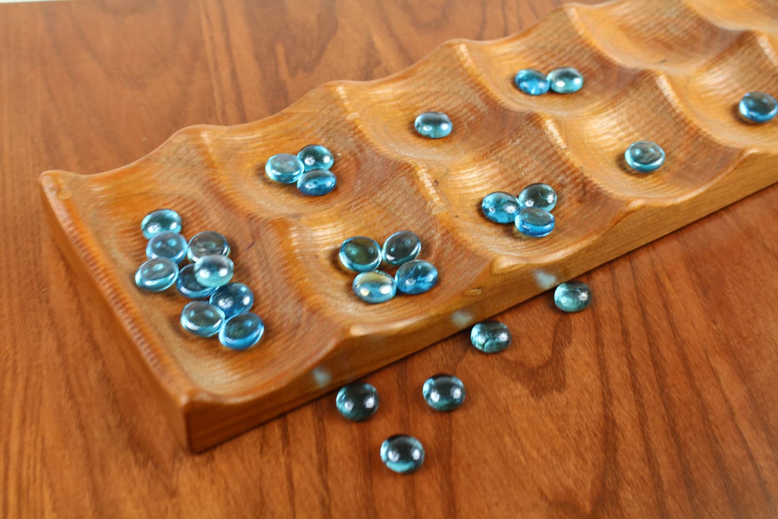Tablero de Mancala de madera de cerezo, foto 7