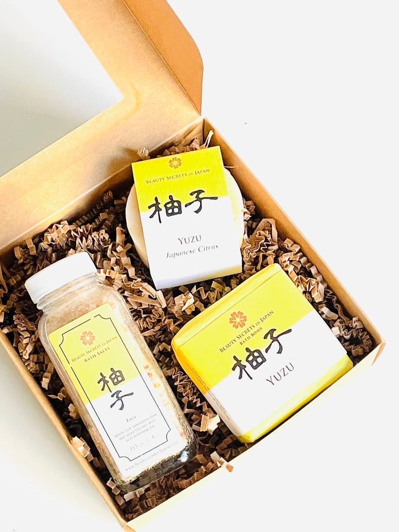 Set de spa japonés con yuzu