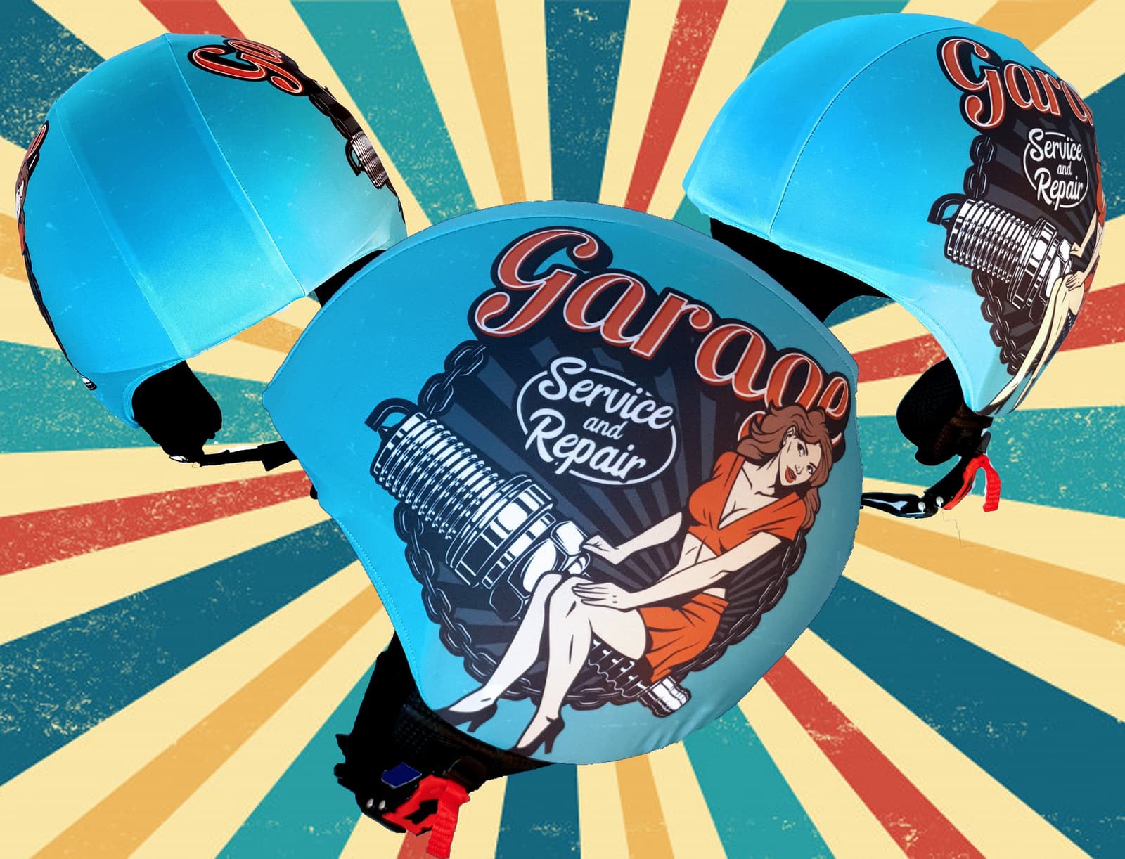 Fundas para casco de moto con diseño vintage, foto 6