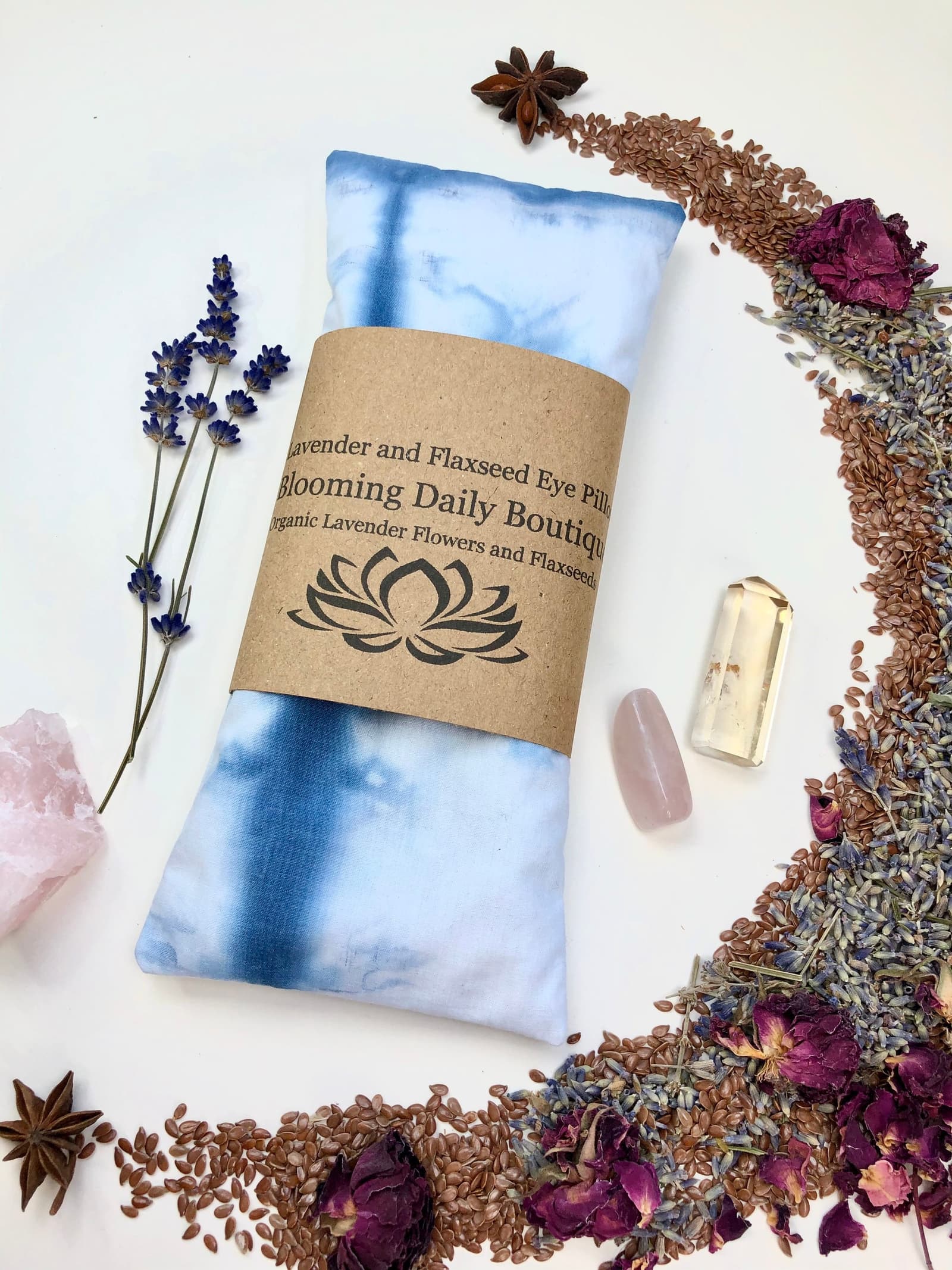 Saco de ojos aromático con tinte shibori para la relajacion, foto 5