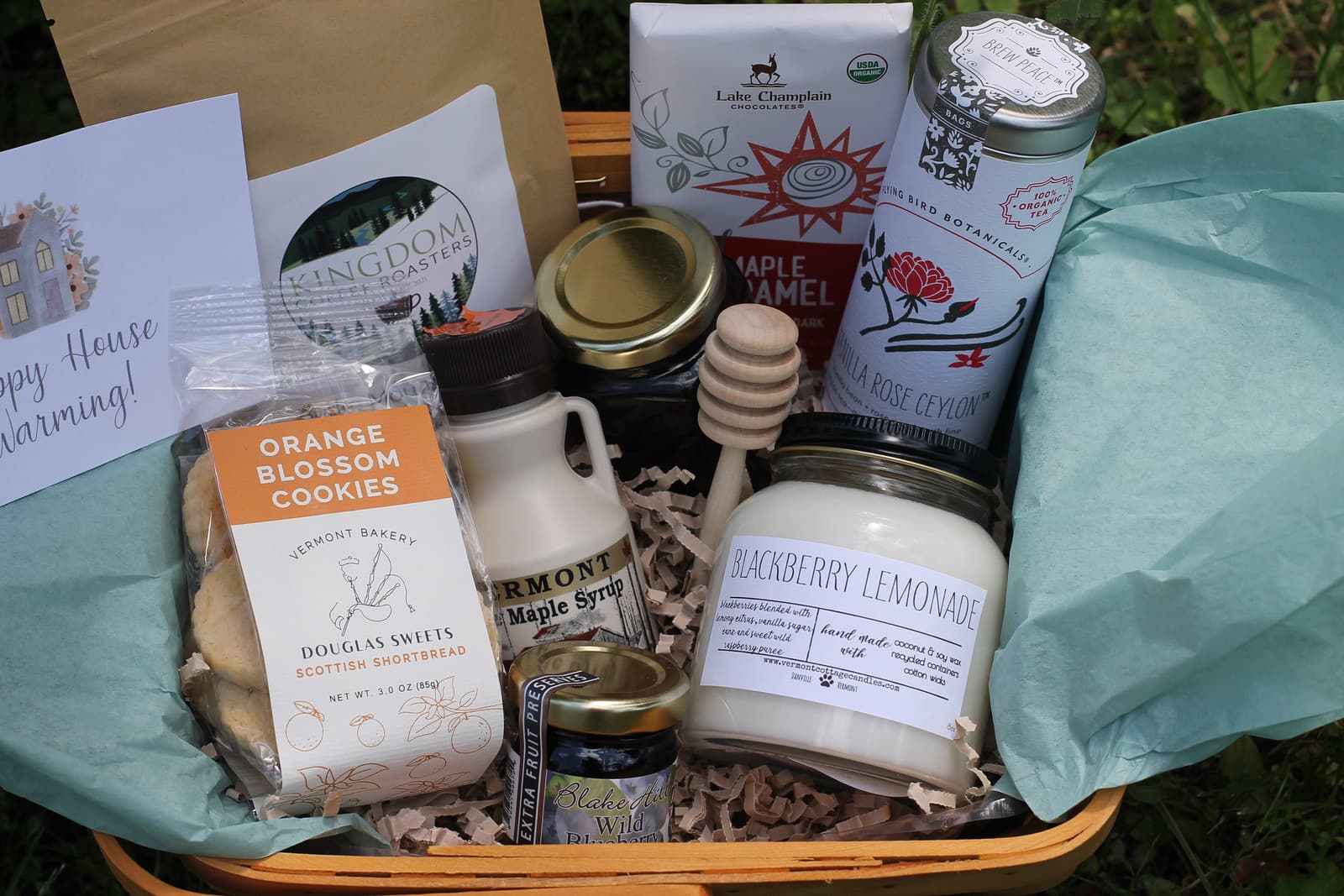 Cesta de regalo gourmet de Vermont con productos artesanos, foto 10