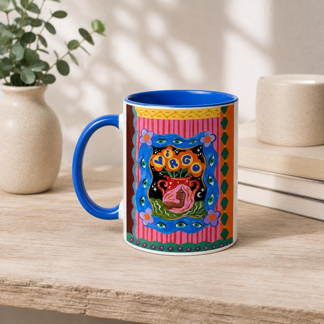 Taza de porcelana con diseño del signo Virgo, foto 4