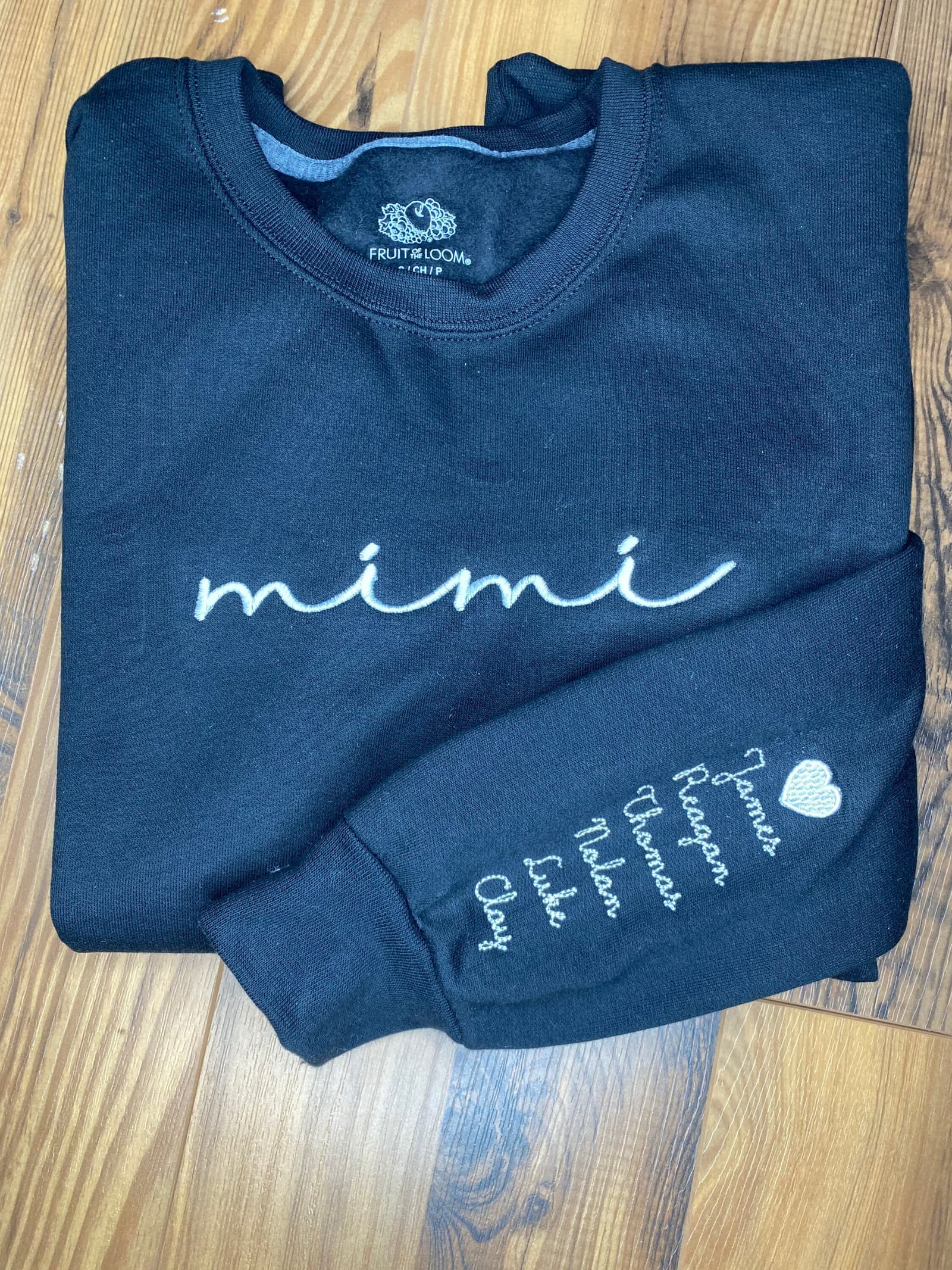 Sudadera bordada de abuelos con nombres en la manga, foto 9,