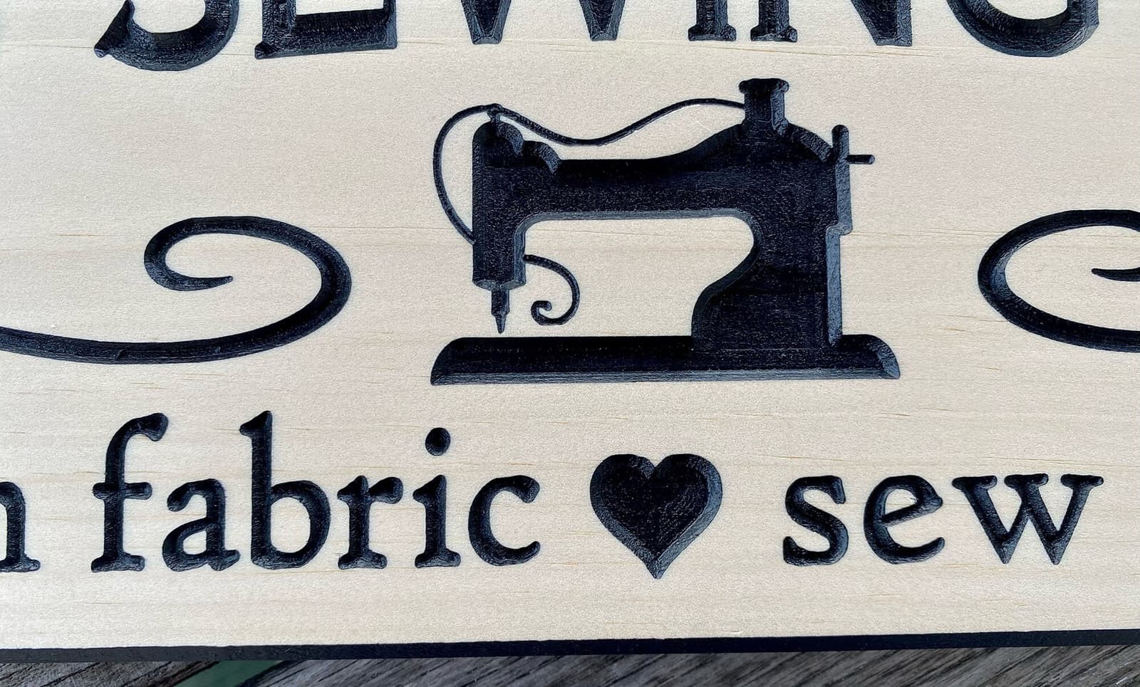 Cartel de madera personalizado para tu rincón de costura, foto 3