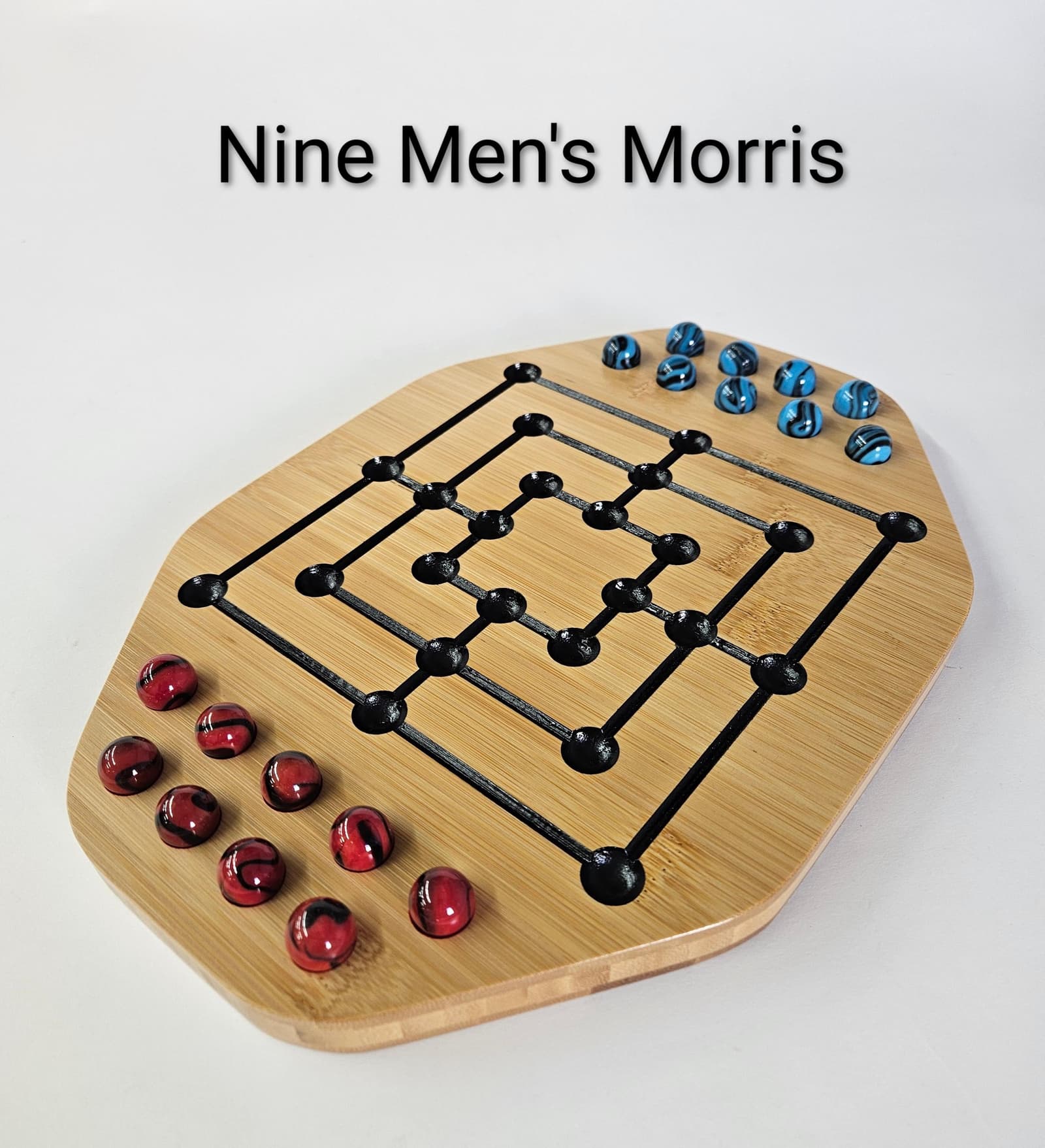 Tablero de juegos de madera reversible