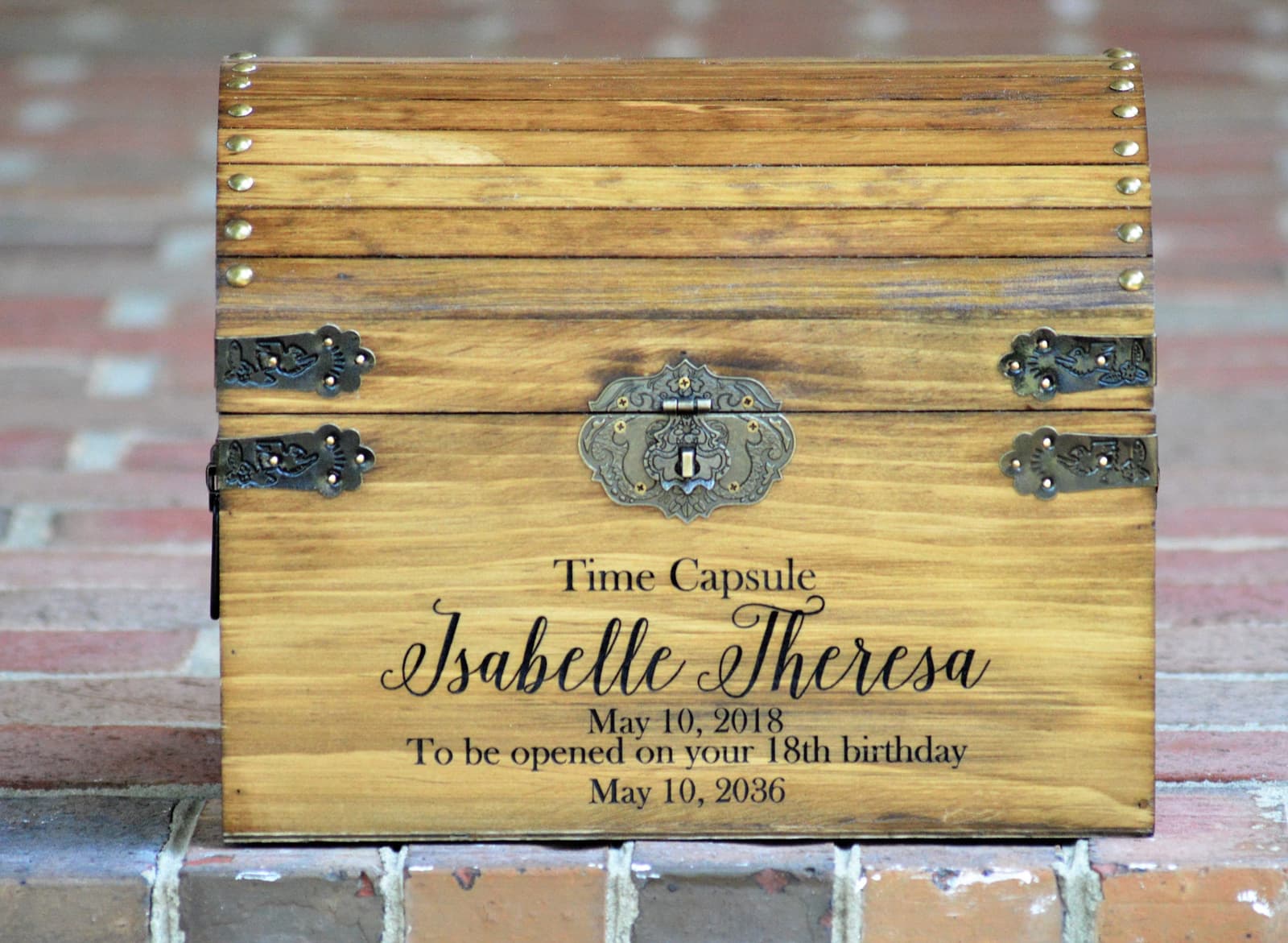 Caja de recuerdos de madera personalizada, foto 9