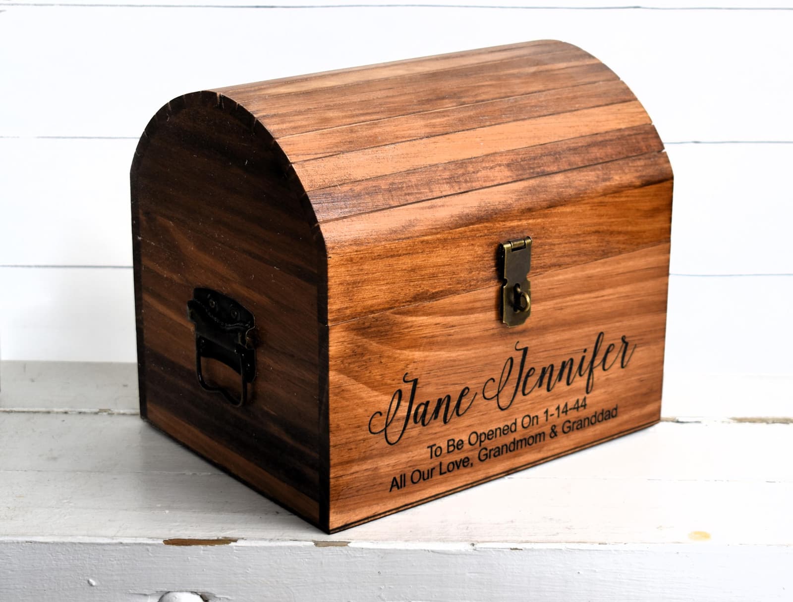 Caja de recuerdos de madera personalizada, foto 13