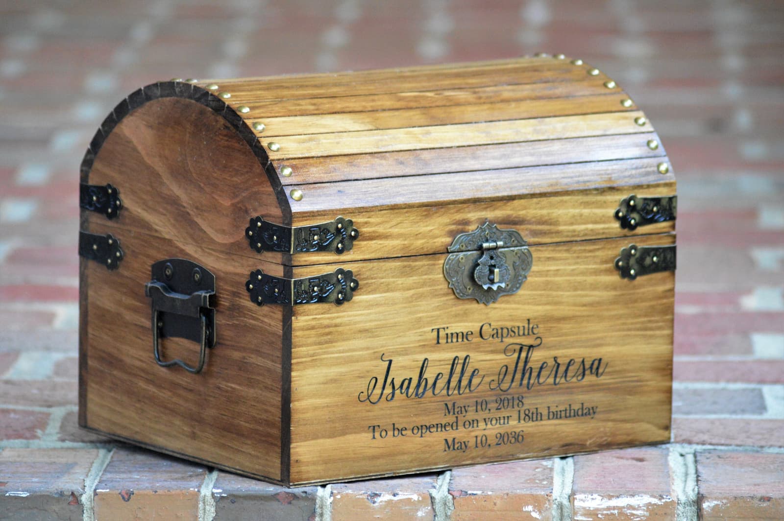 Caja de recuerdos de madera personalizada, foto 8