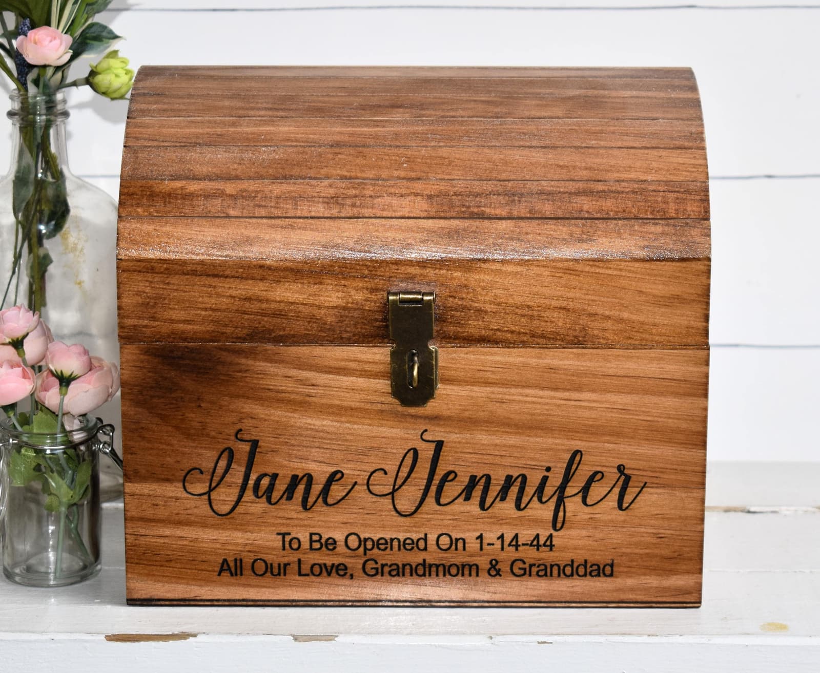 Caja de recuerdos de madera personalizada, foto 2