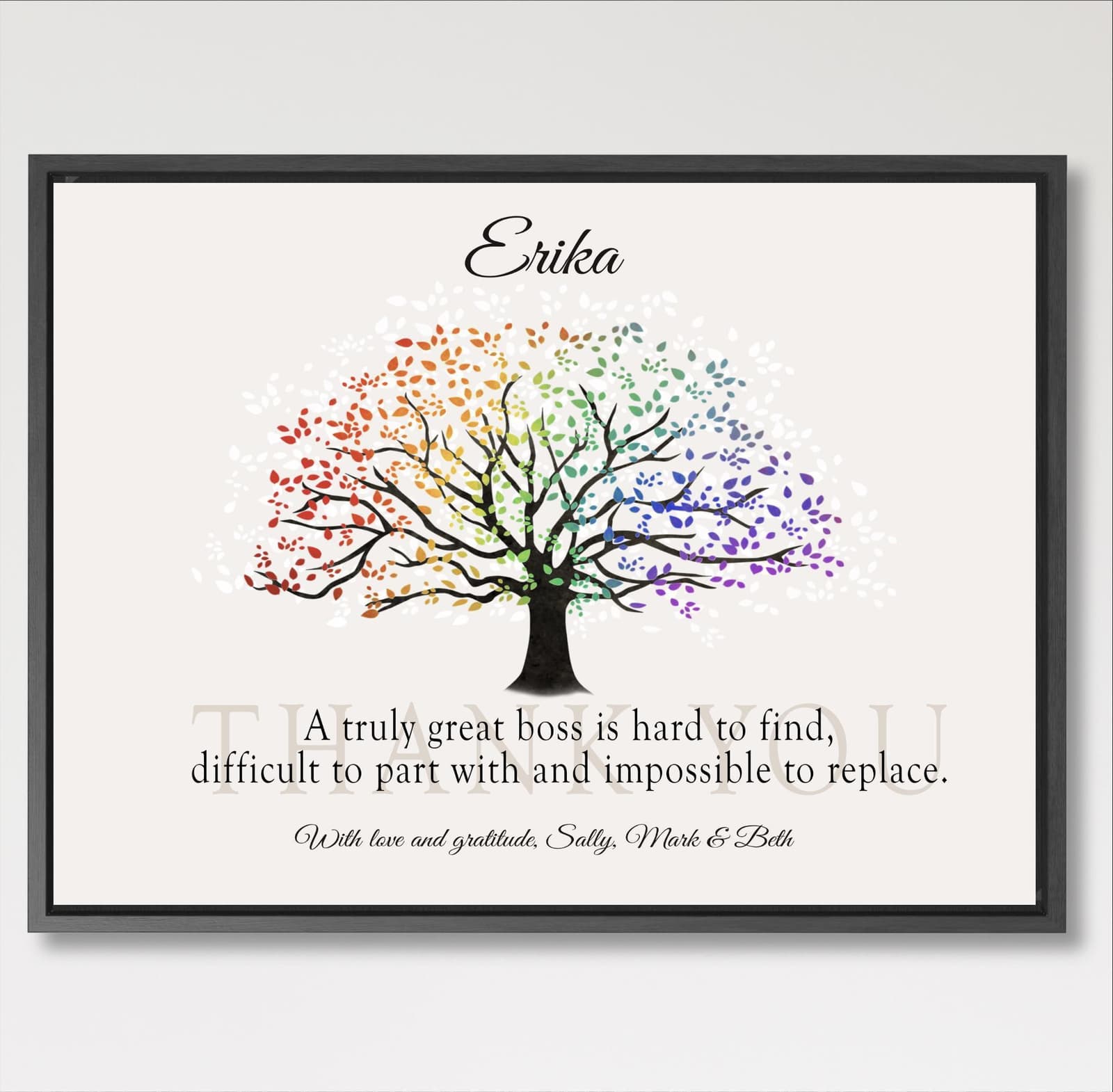 Lámina personalizada de agradecimiento con árbol del arco iris, foto 5