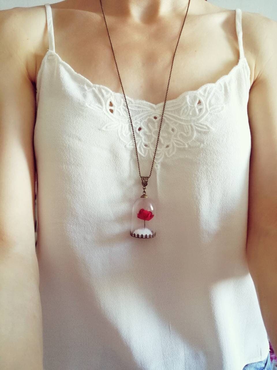 Collar redoma de la rosa encantada, foto 8