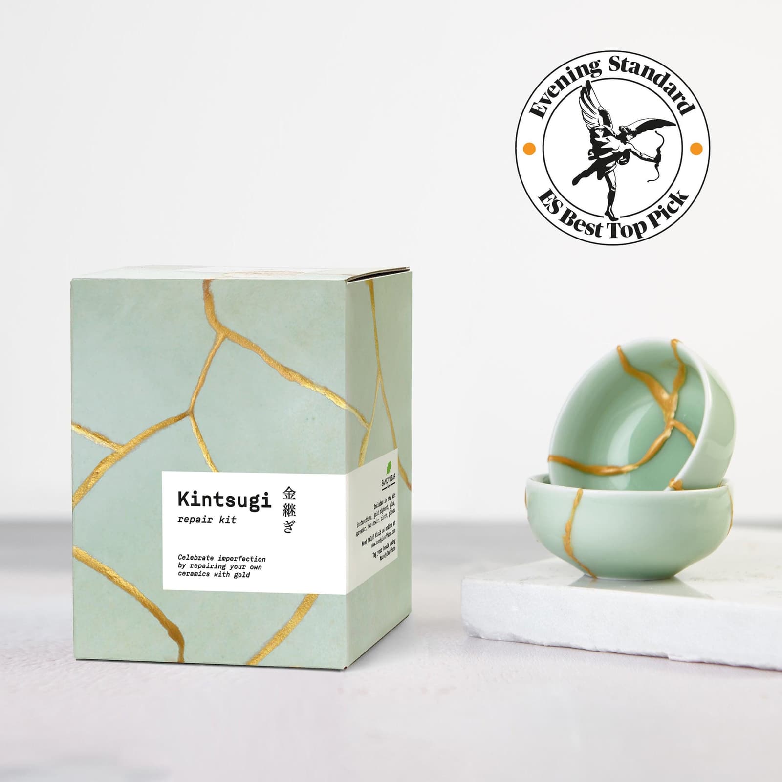 Kit de kintsugi con cuencos de práctica de SandyLeafFarm
