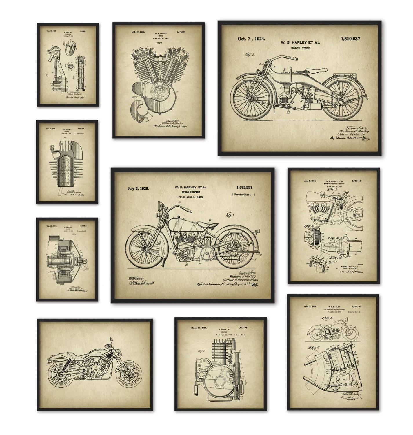 Set de 10 láminas de patentes de moto, foto 4