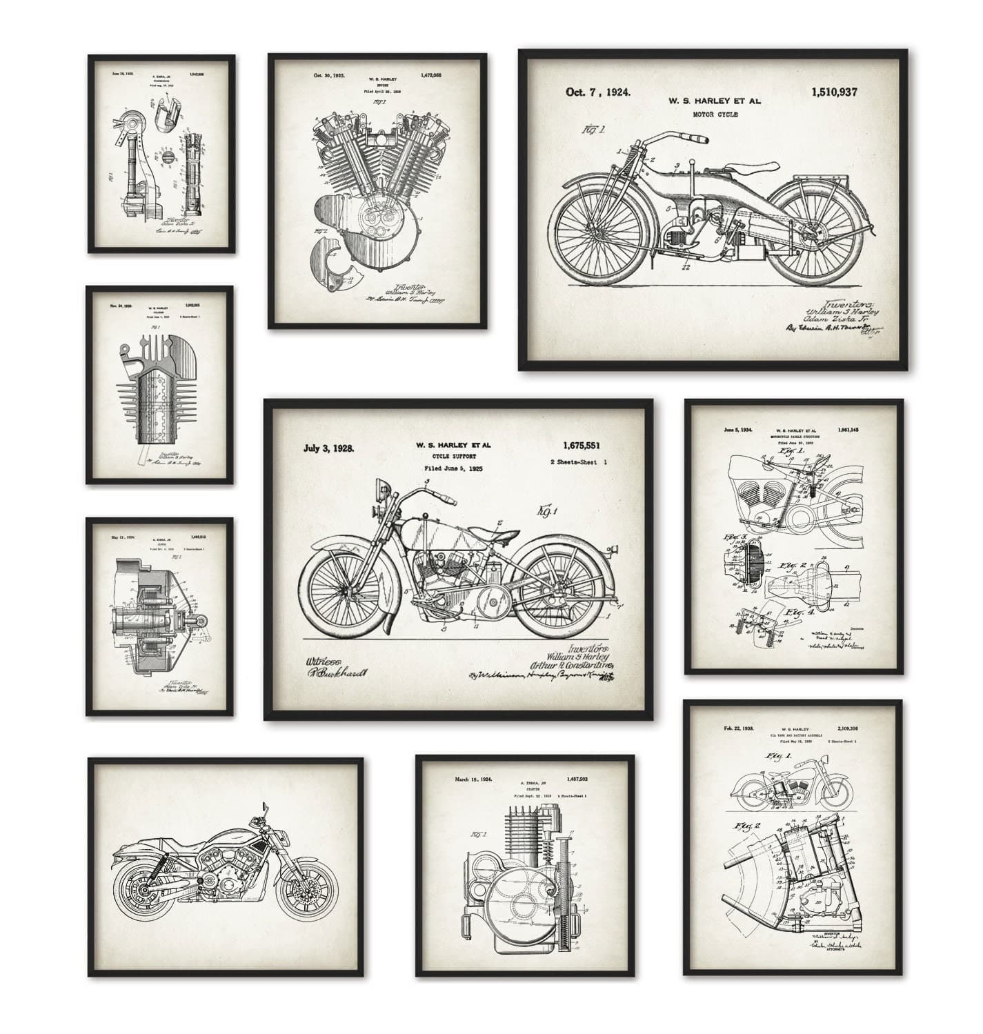Set de 10 láminas de patentes de moto, foto 5