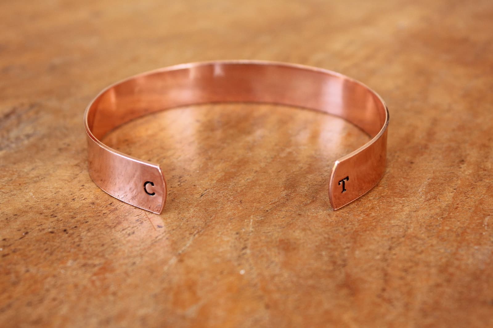 Pulsera de cobre personalizada con coordenadas, foto 4
