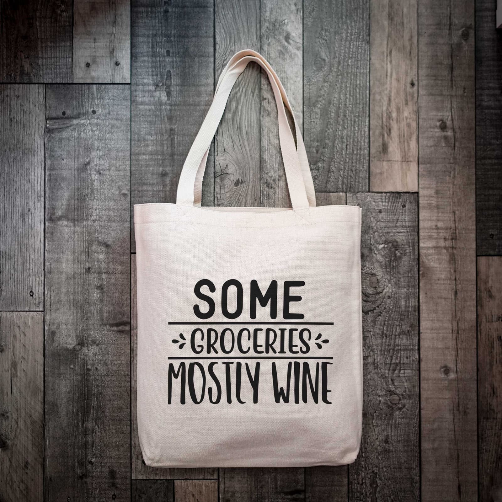 Bolsa de tela 'Algo de compra, sobre todo vino', foto 4