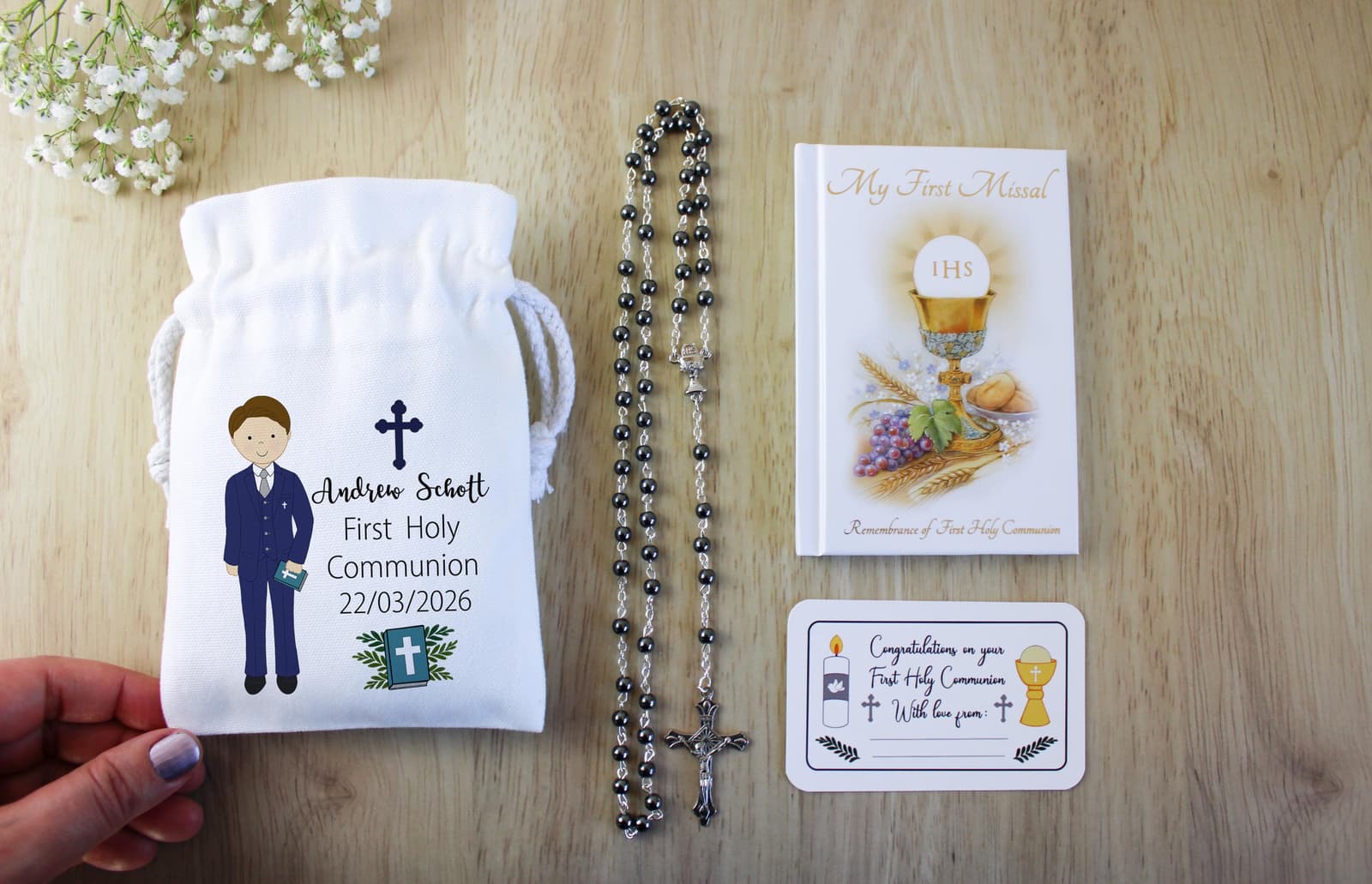Set de regalo religioso para Primera Comunión, foto 4
