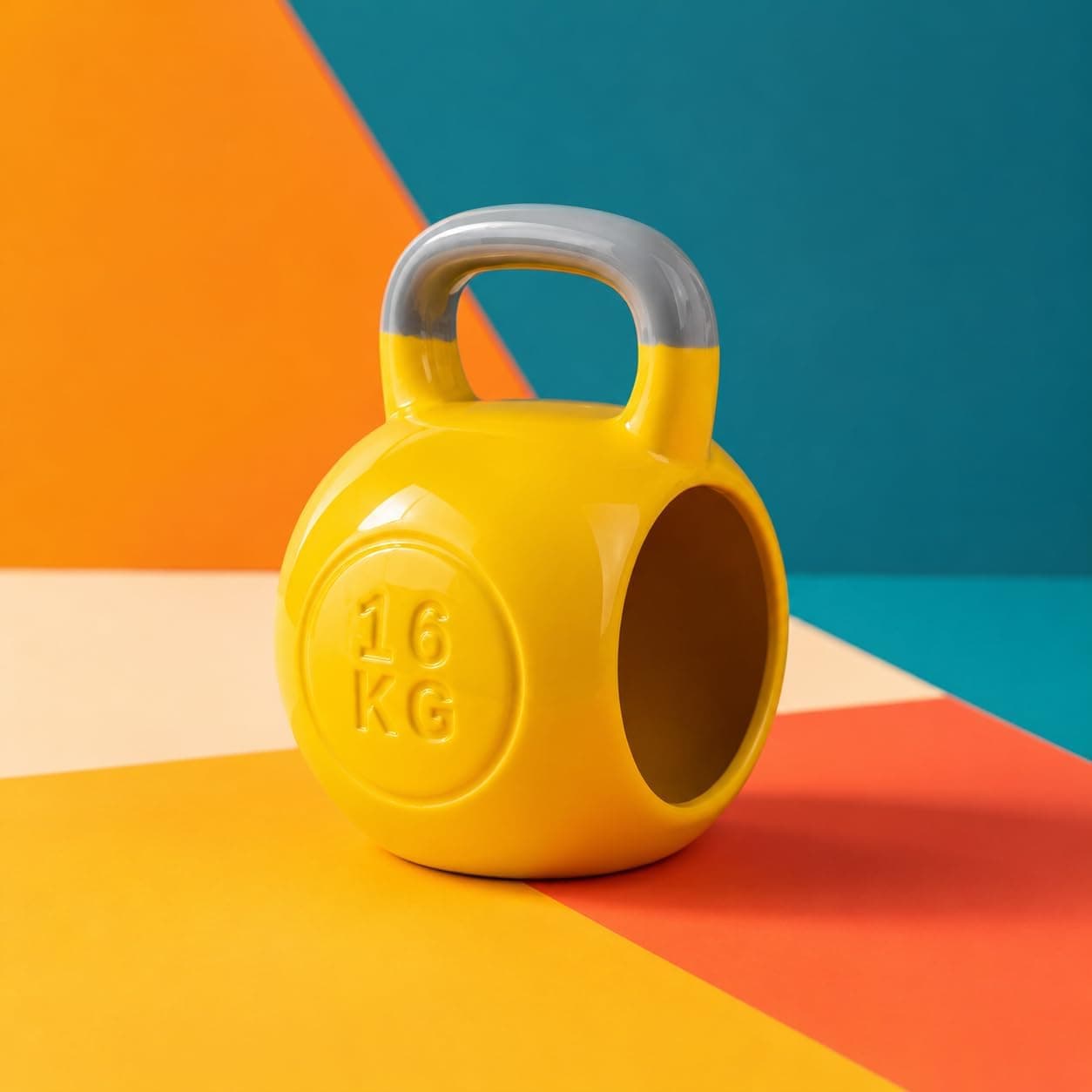 Detalle de la taza kettlebell de 500 ml