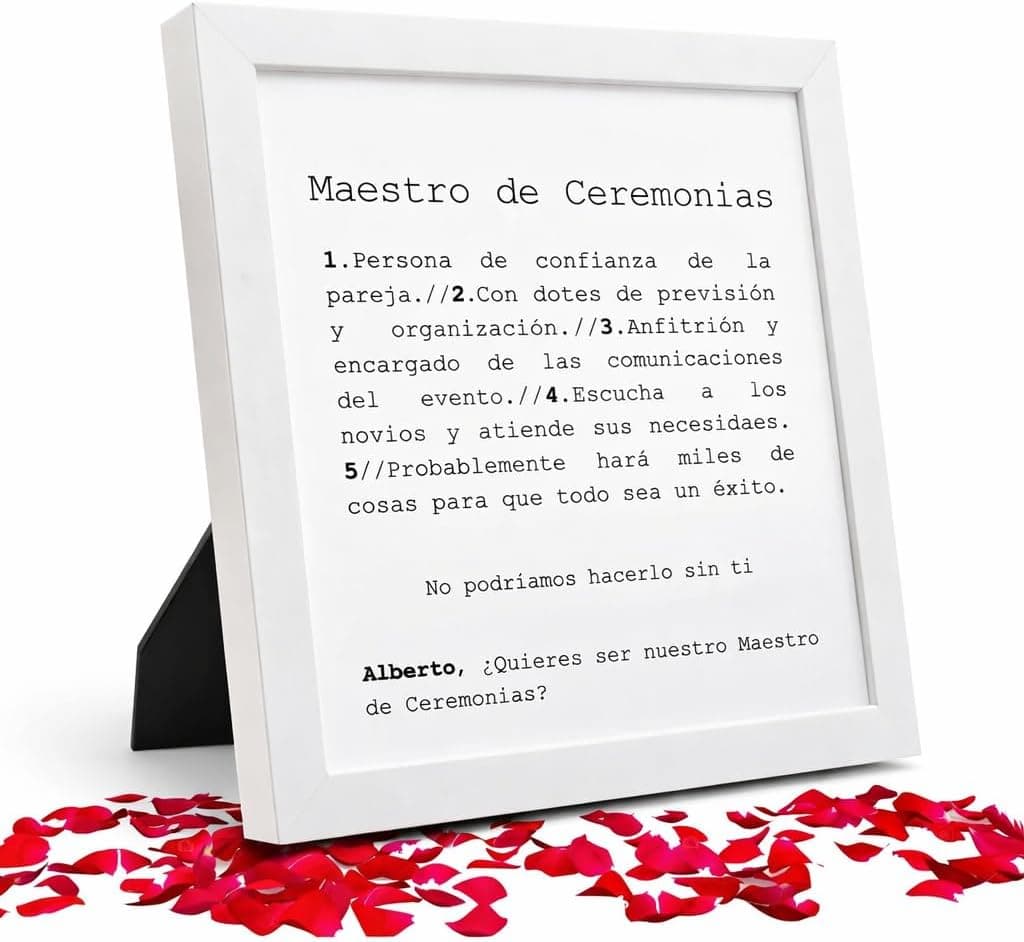 Cuadro personalizado para proponer madrina, padrino o testigo de boda