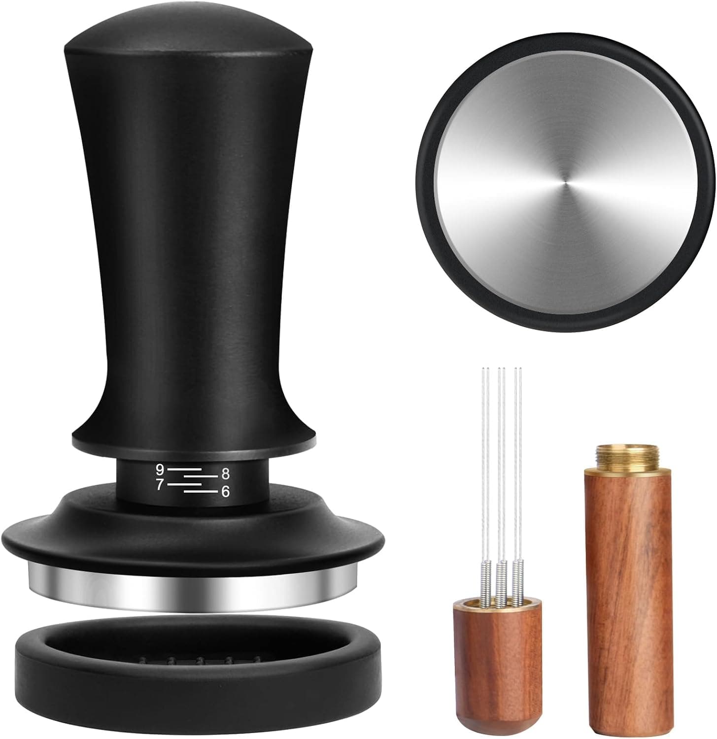 Kit de barista con tamper y distribuidor de café