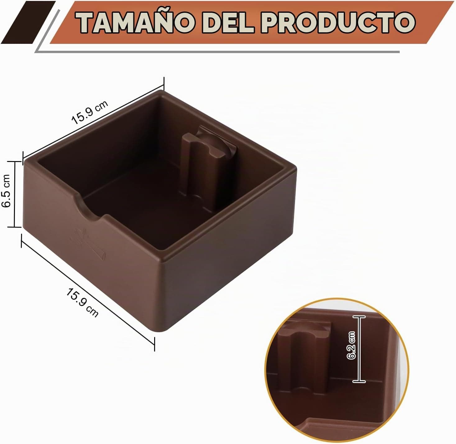 Detalle de la barra de silicona interior