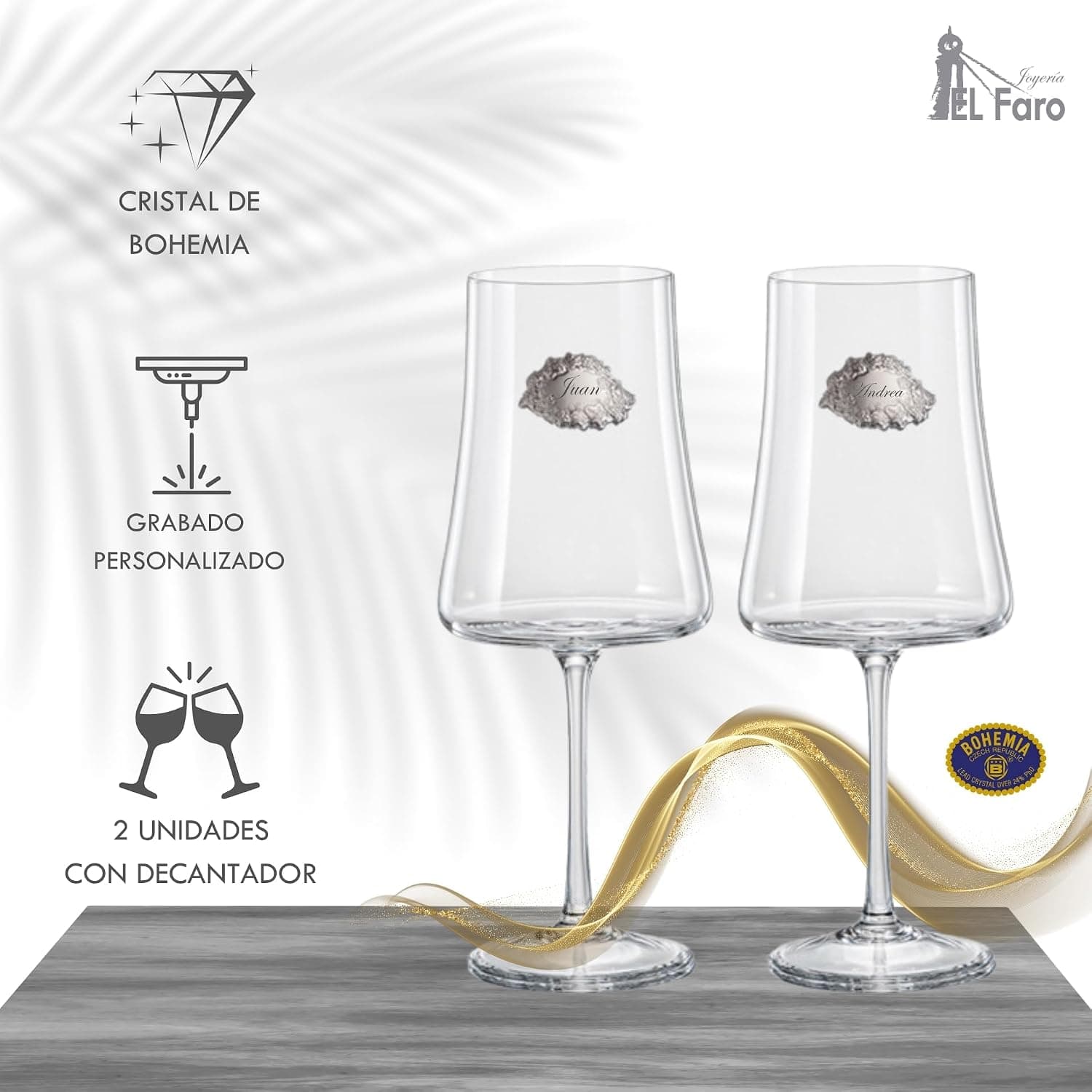 Estuche premium artesanal del set de copas