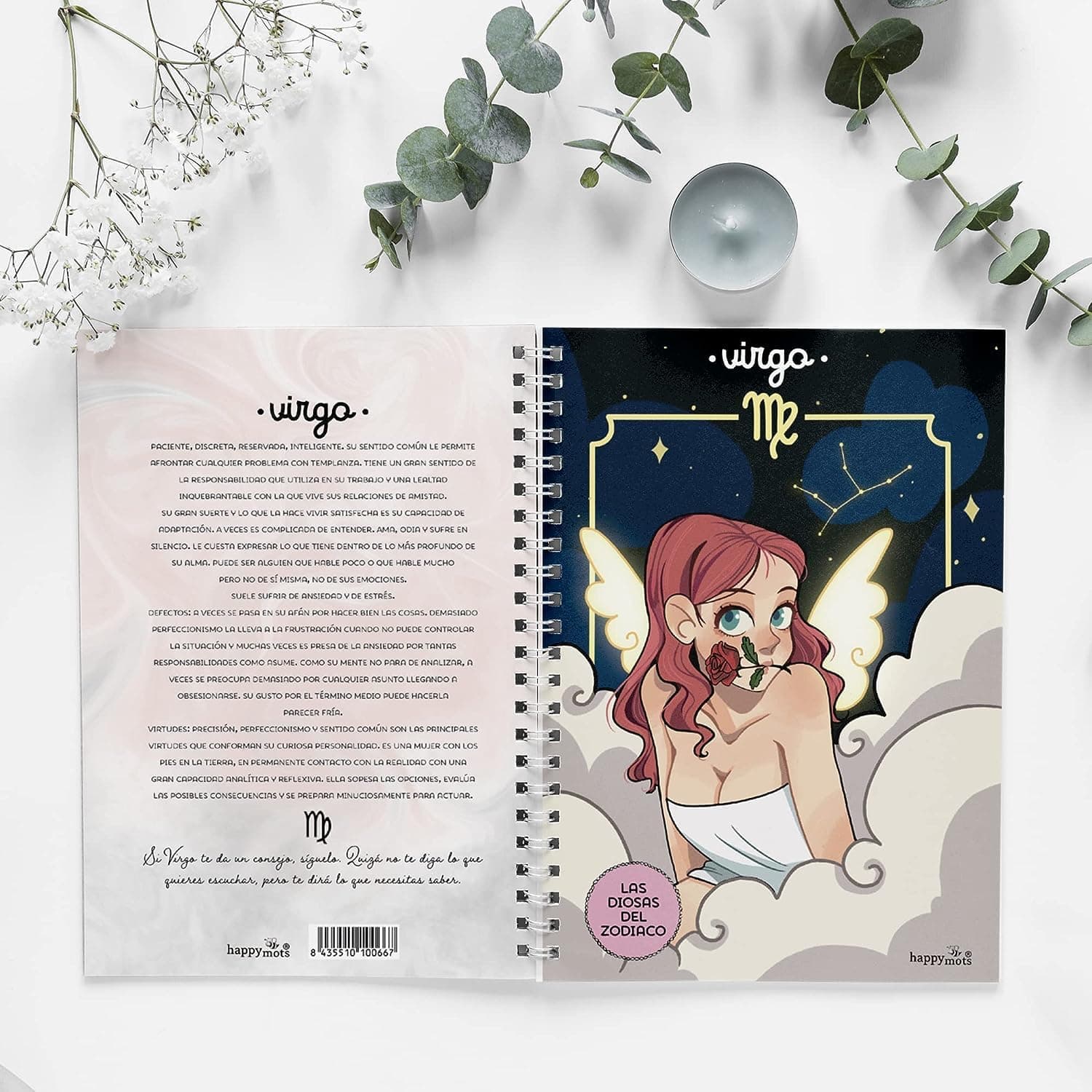 Detalle de las libretas A5 y A6 con el diseño de Virgo