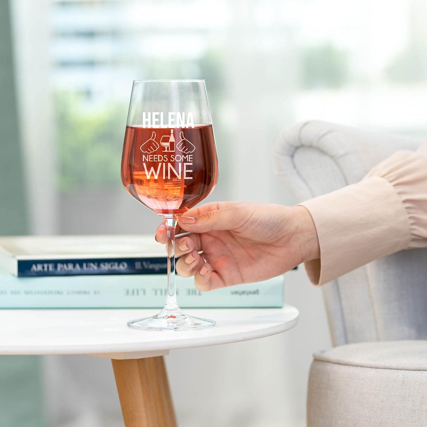 Copa de vino personalizada para el Día de la Madre