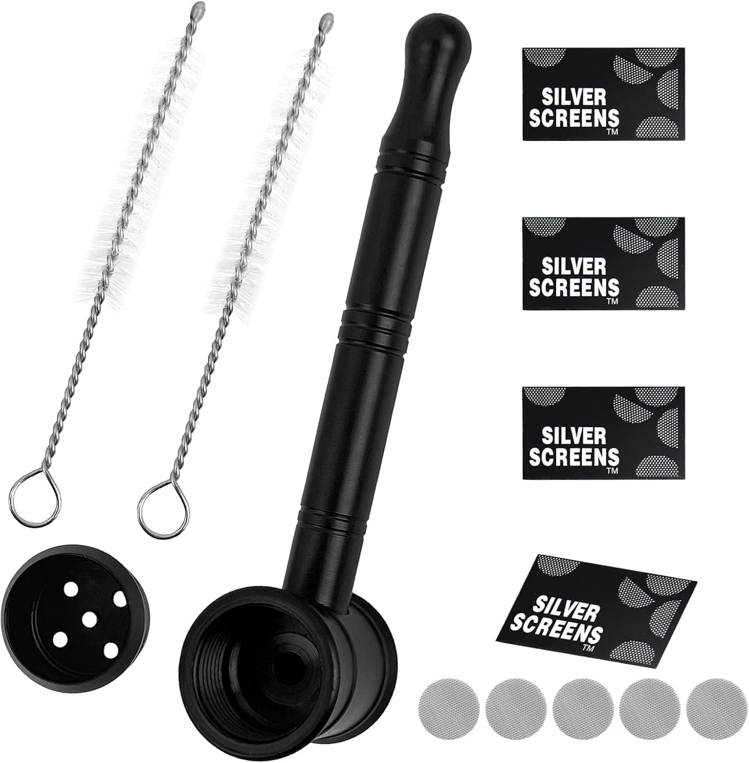 Pipa de metal negra desmontable