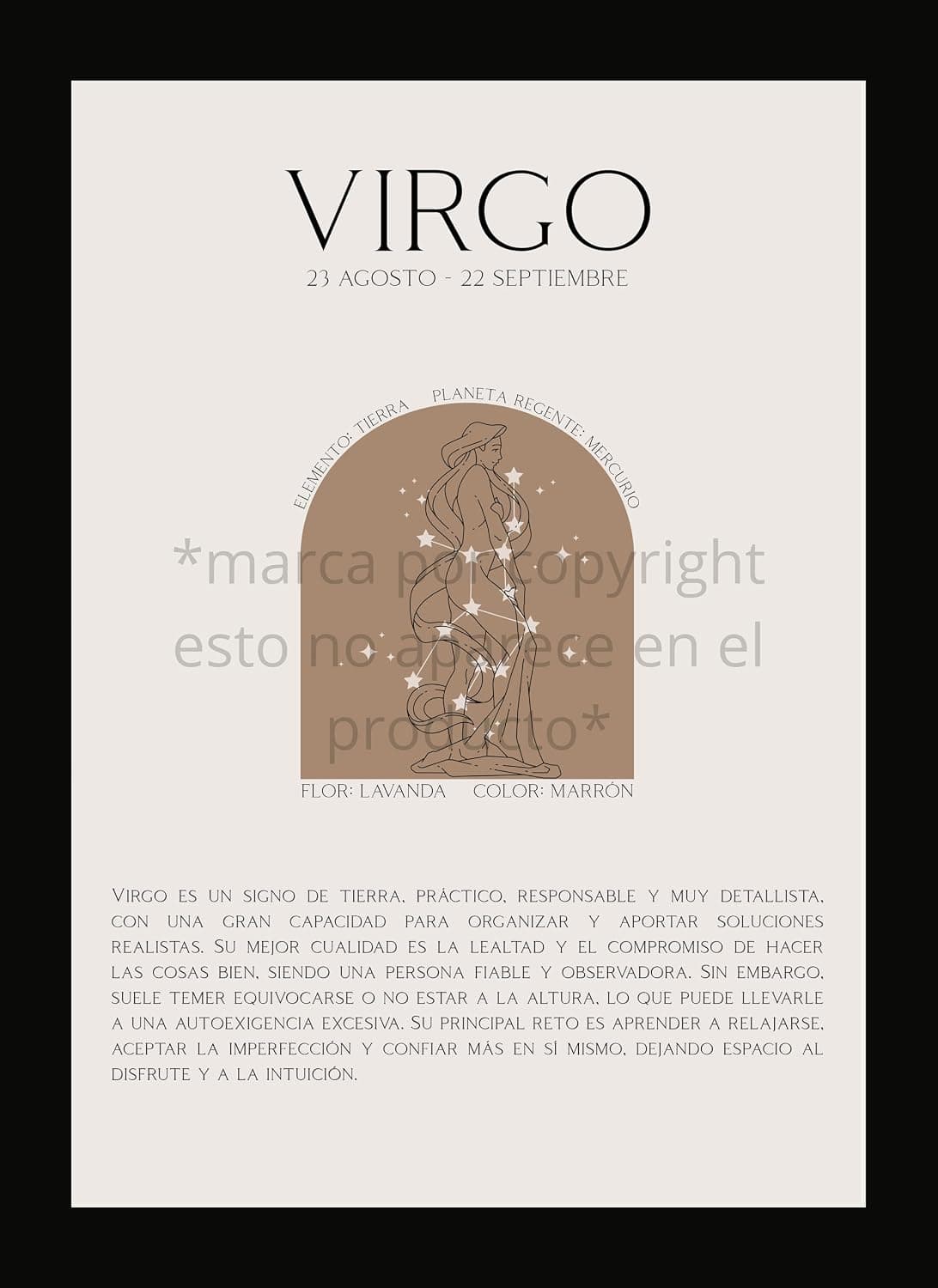 Cuadro decorativo de horóscopo con diseño minimalista