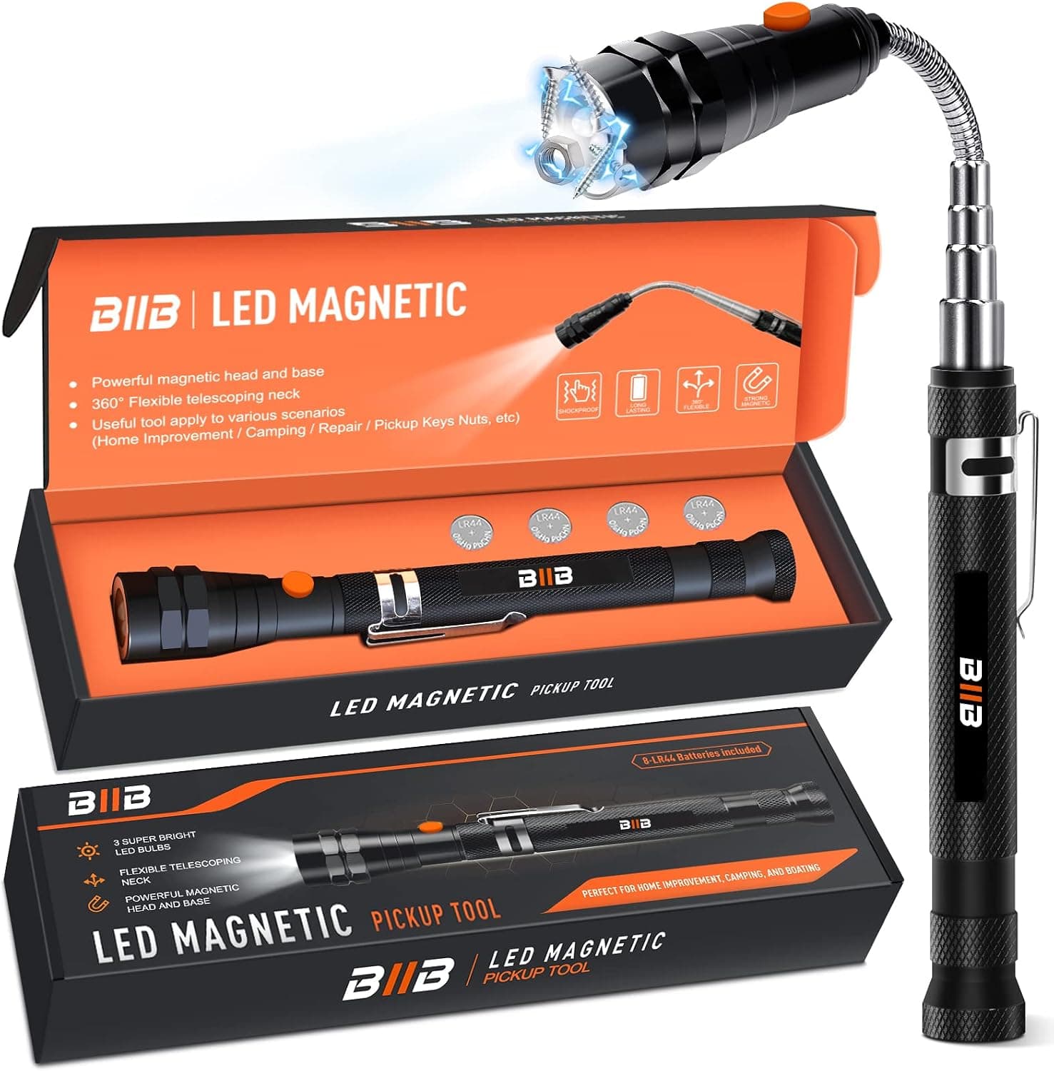Herramienta magnética con luz LED de BIIB extendida